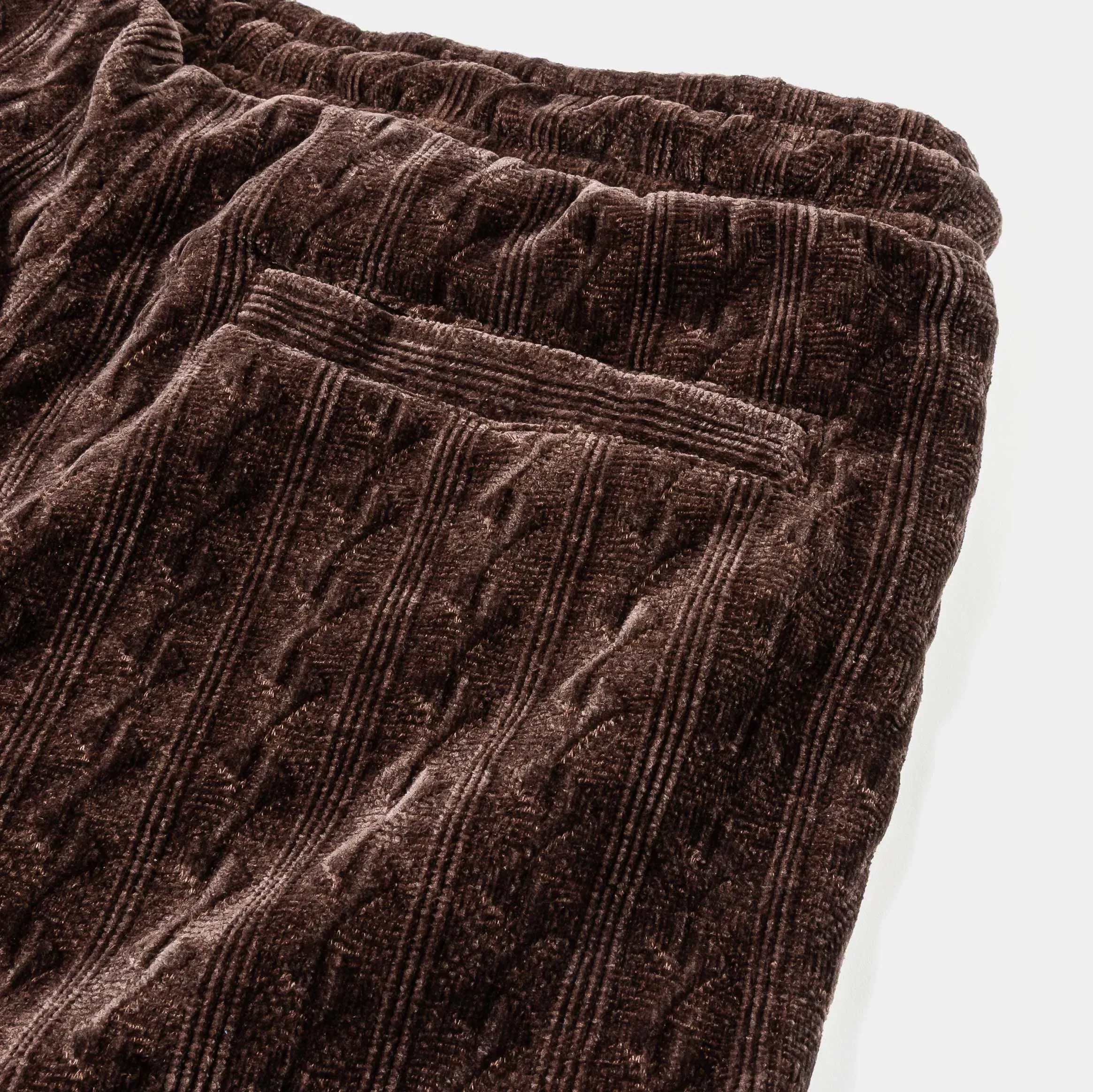 MAISON ARTICLE Chenille Mens Shorts (Brown)