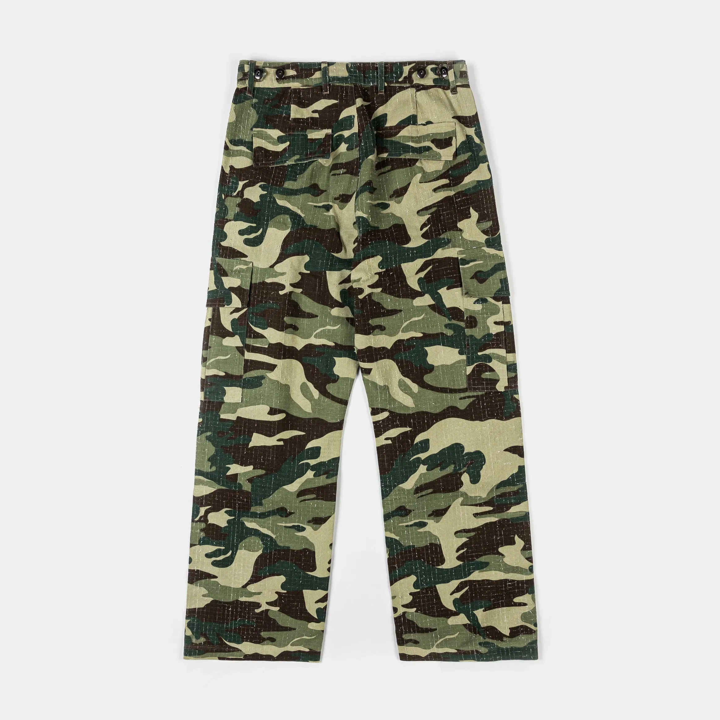 MAISON ARTICLE Army Camo Cargo Mens Pants (Green/Brown)