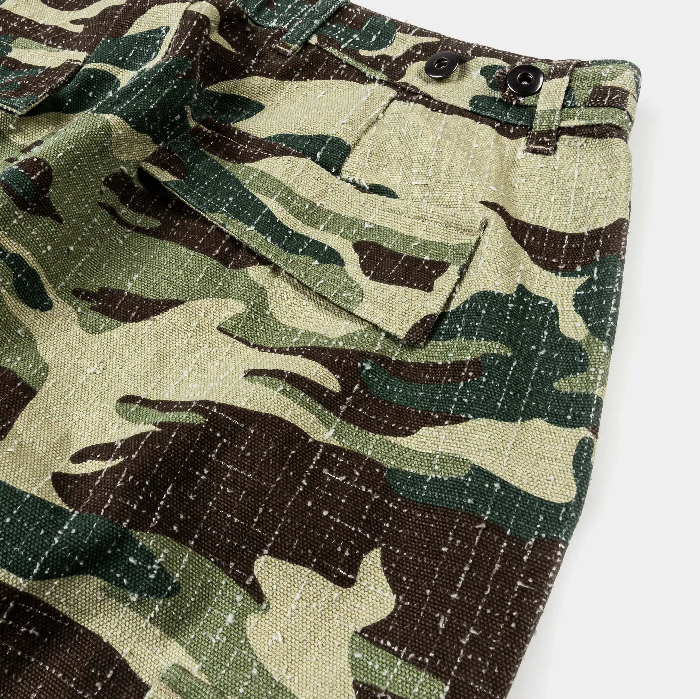 MAISON ARTICLE Army Camo Cargo Mens Pants (Green/Brown)
