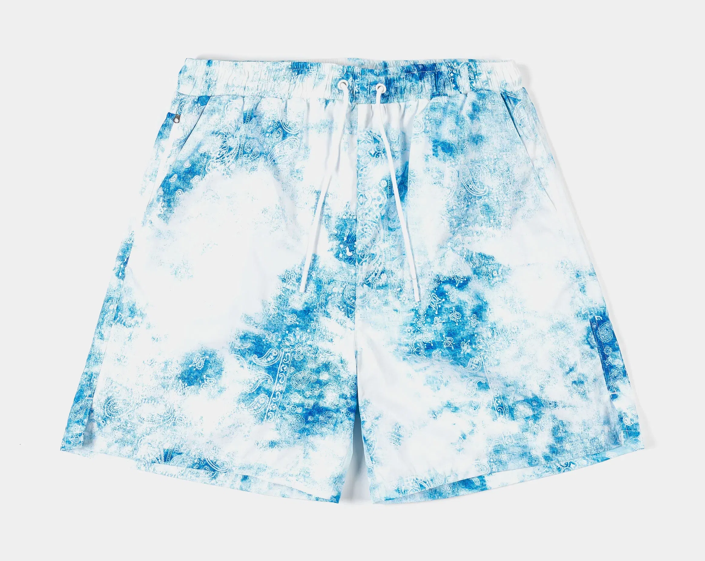 MAISON ARTICLE Tie Dye Paisley Hybrid Mens Shorts (Blue/White)