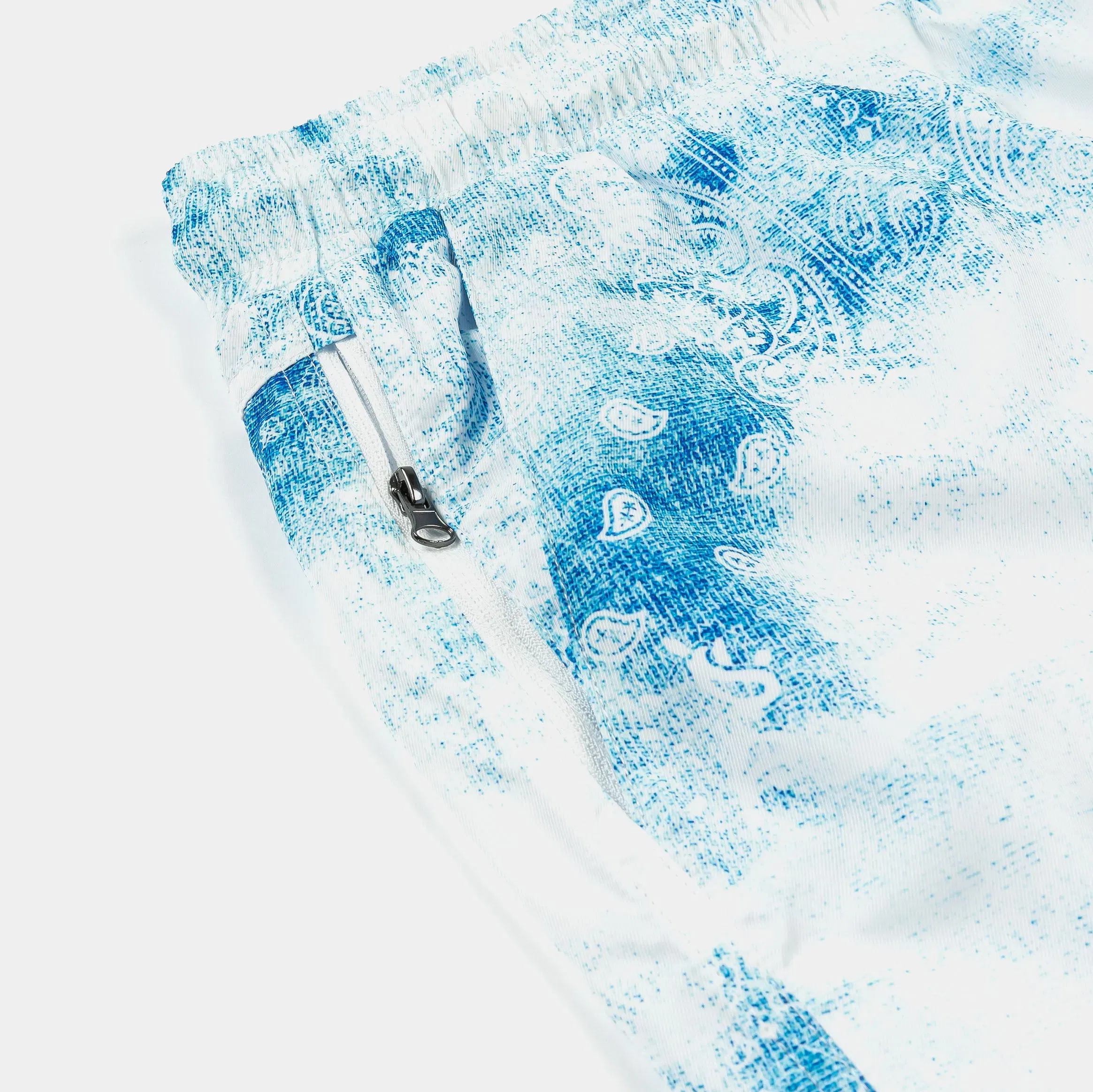 MAISON ARTICLE Tie Dye Paisley Hybrid Mens Shorts (Blue/White)