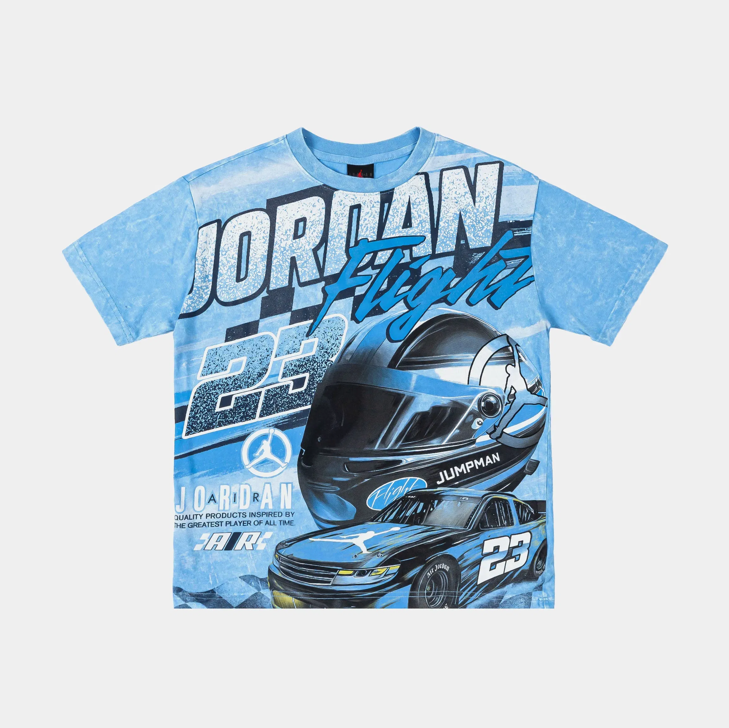 Air Jordan Raceway Grade School Short Sleeve Shirt (Blue)