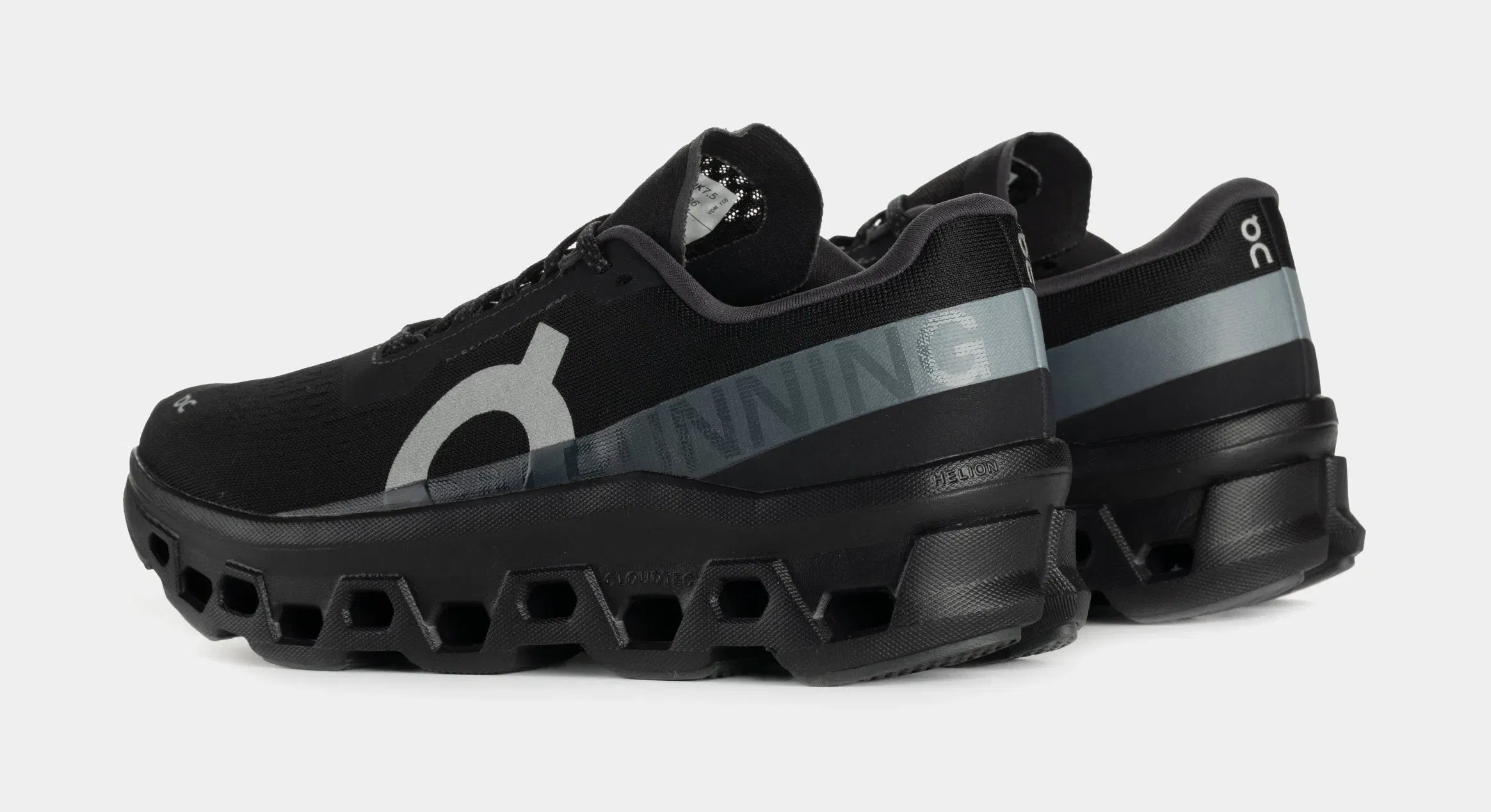 On Running Cloudmonster 1 Mens Running Shoes (Black/Grey)