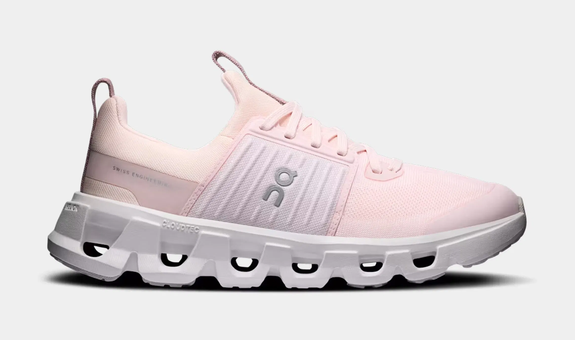 On Running Cloudswift Grade School Running Shoes (Salt/White)
