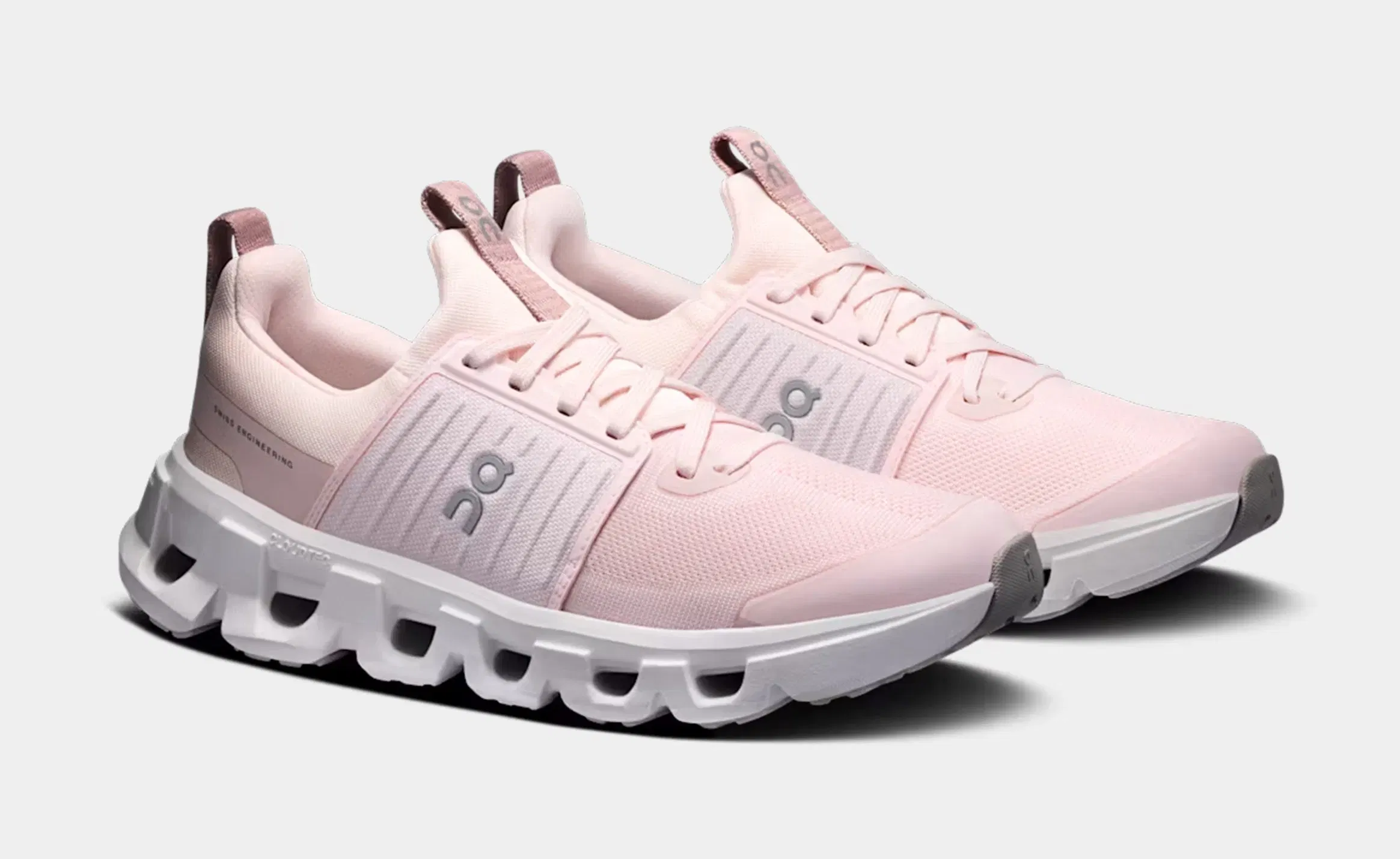 On Running Cloudswift Grade School Running Shoes (Salt/White)
