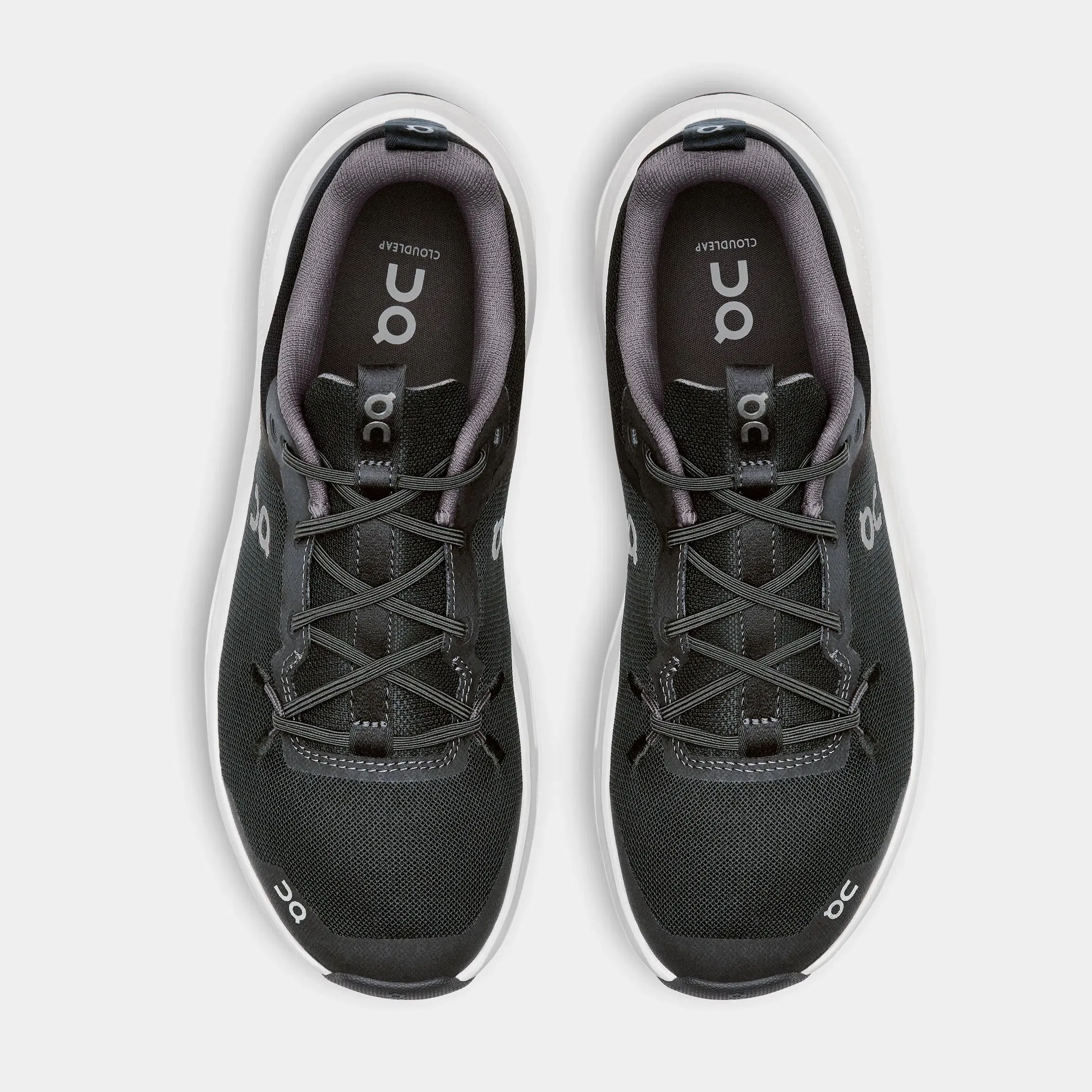 On Running Cloudleap Grade School Running Shoes (Black/White)