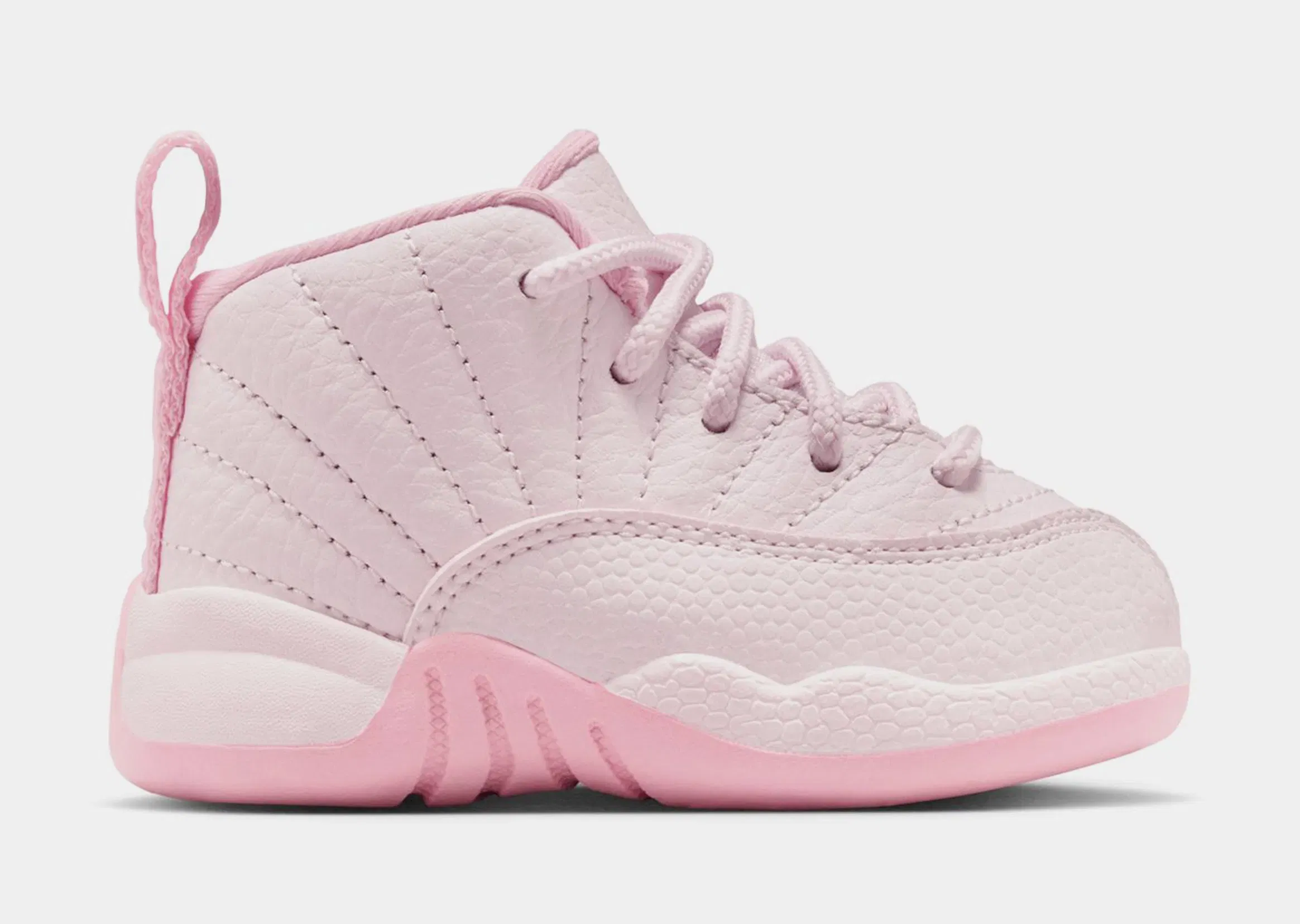 Air Jordan 12 Retro Pearl Pink Infant Toddler Lifestyle Shoes (Pearl Pink/Medium Soft Pink)