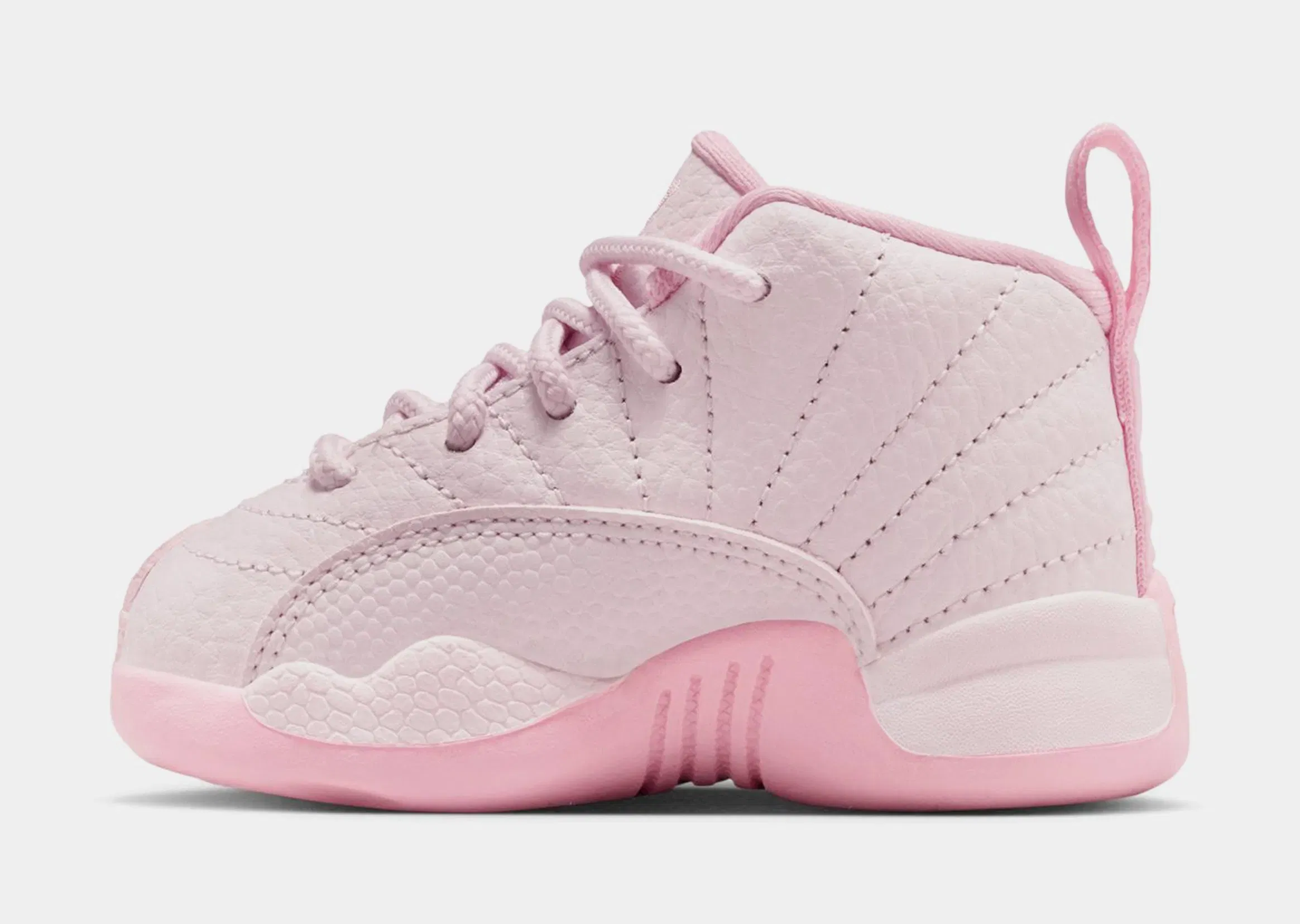 Air Jordan 12 Retro Pearl Pink Infant Toddler Lifestyle Shoes (Pearl Pink/Medium Soft Pink)
