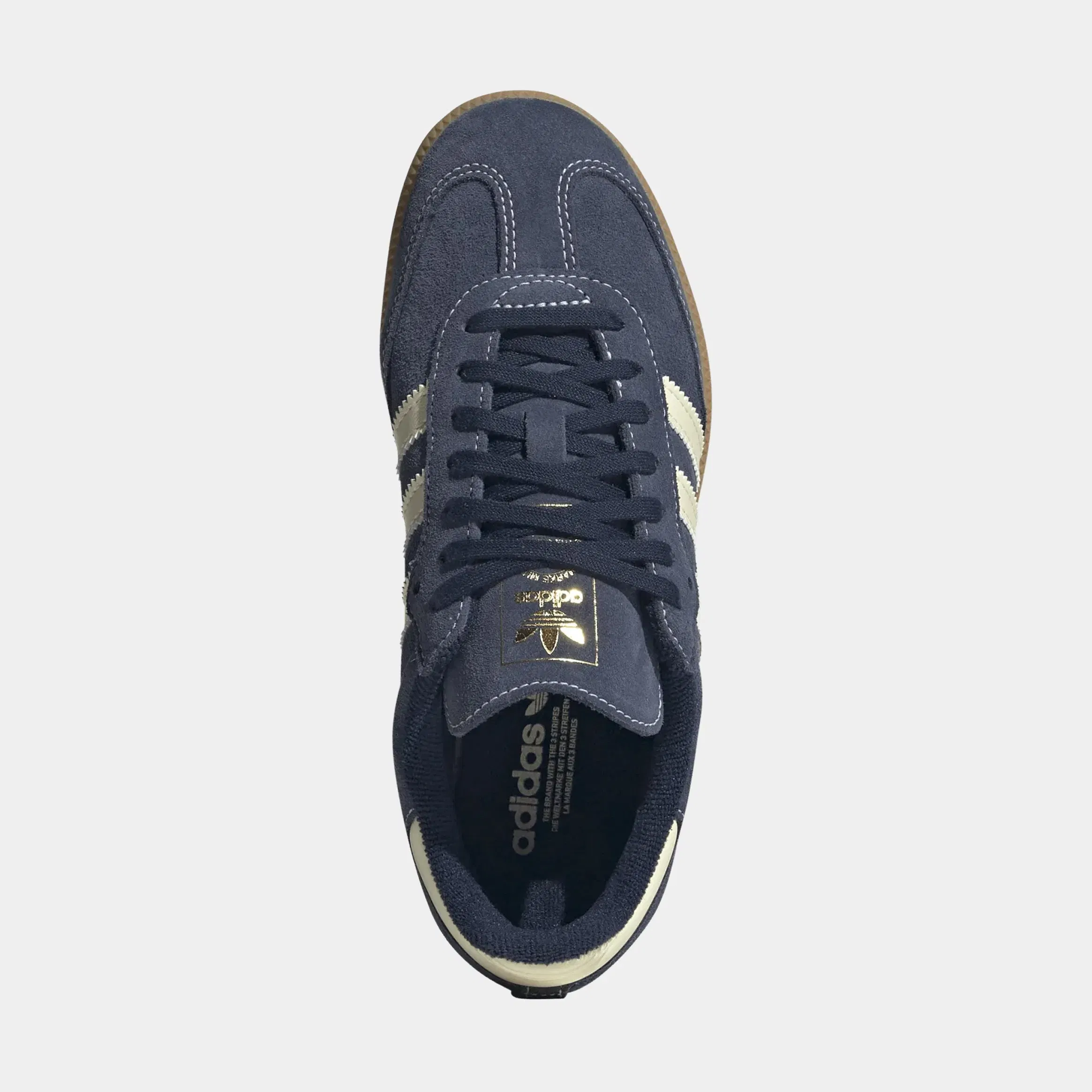 adidas Samba OG Grade School Lifestyle Shoes (Night Indigo/Warm Vanilla/Gum)