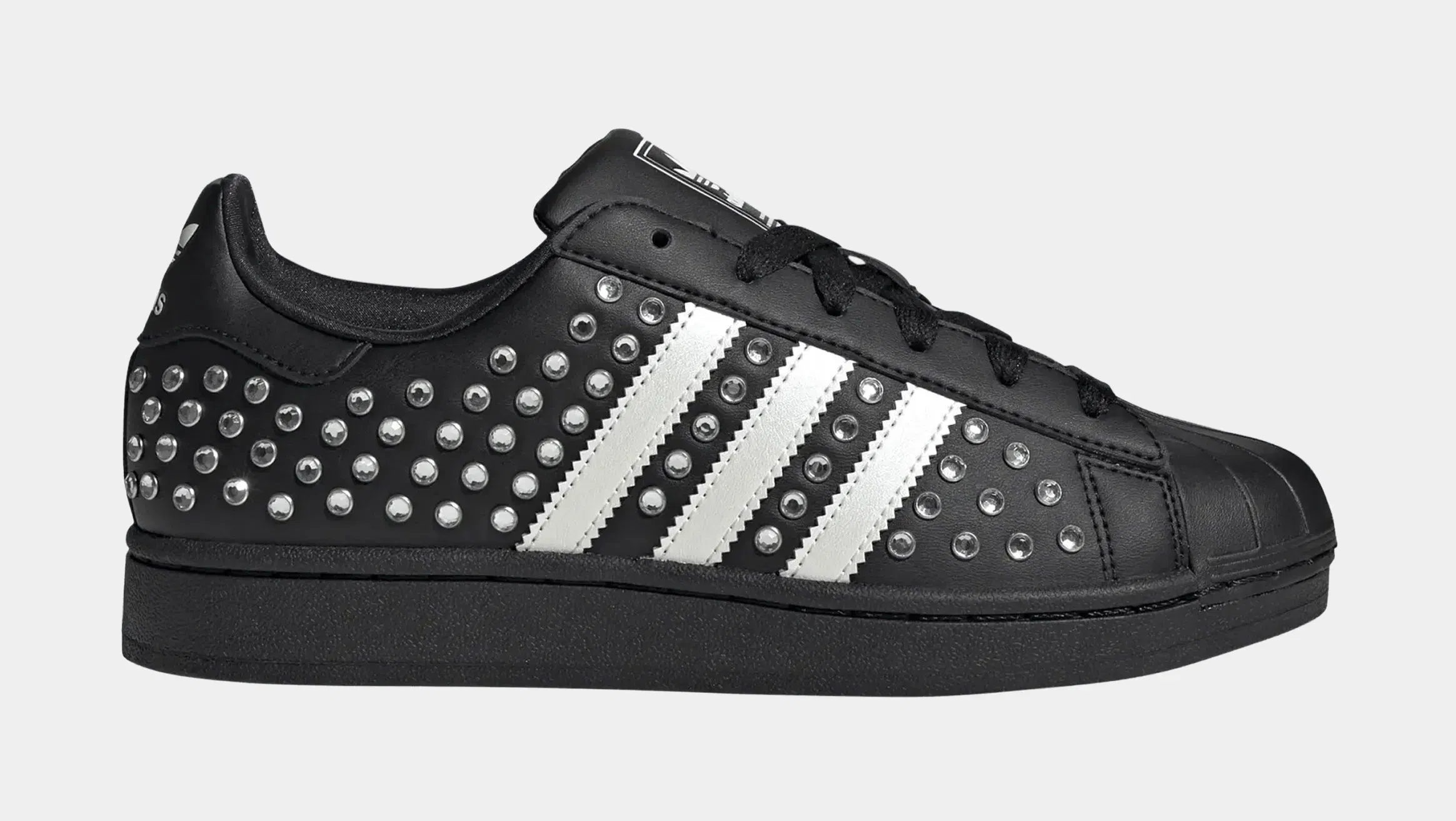 adidas Superstar II Studded Womens Lifestyle Shoes (Core Black/Zero Metalic/Core Black)