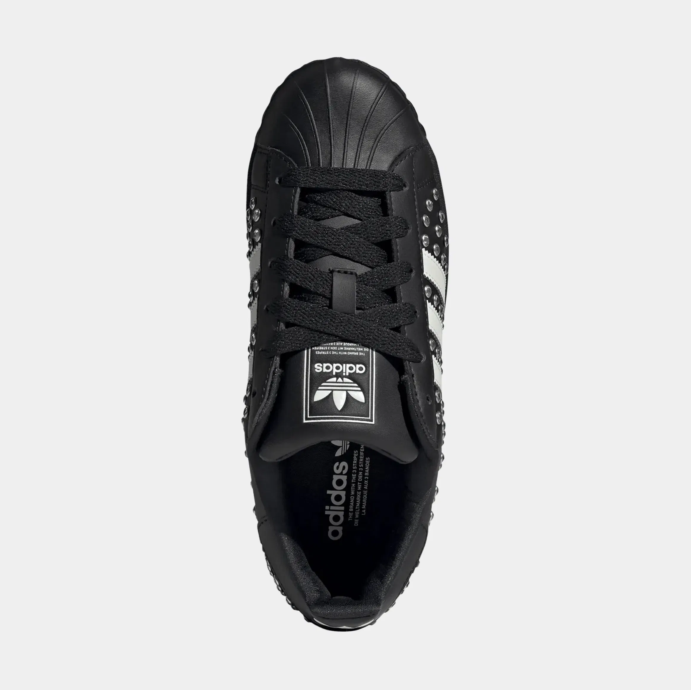 adidas Superstar II Studded Womens Lifestyle Shoes (Core Black/Zero Metalic/Core Black)