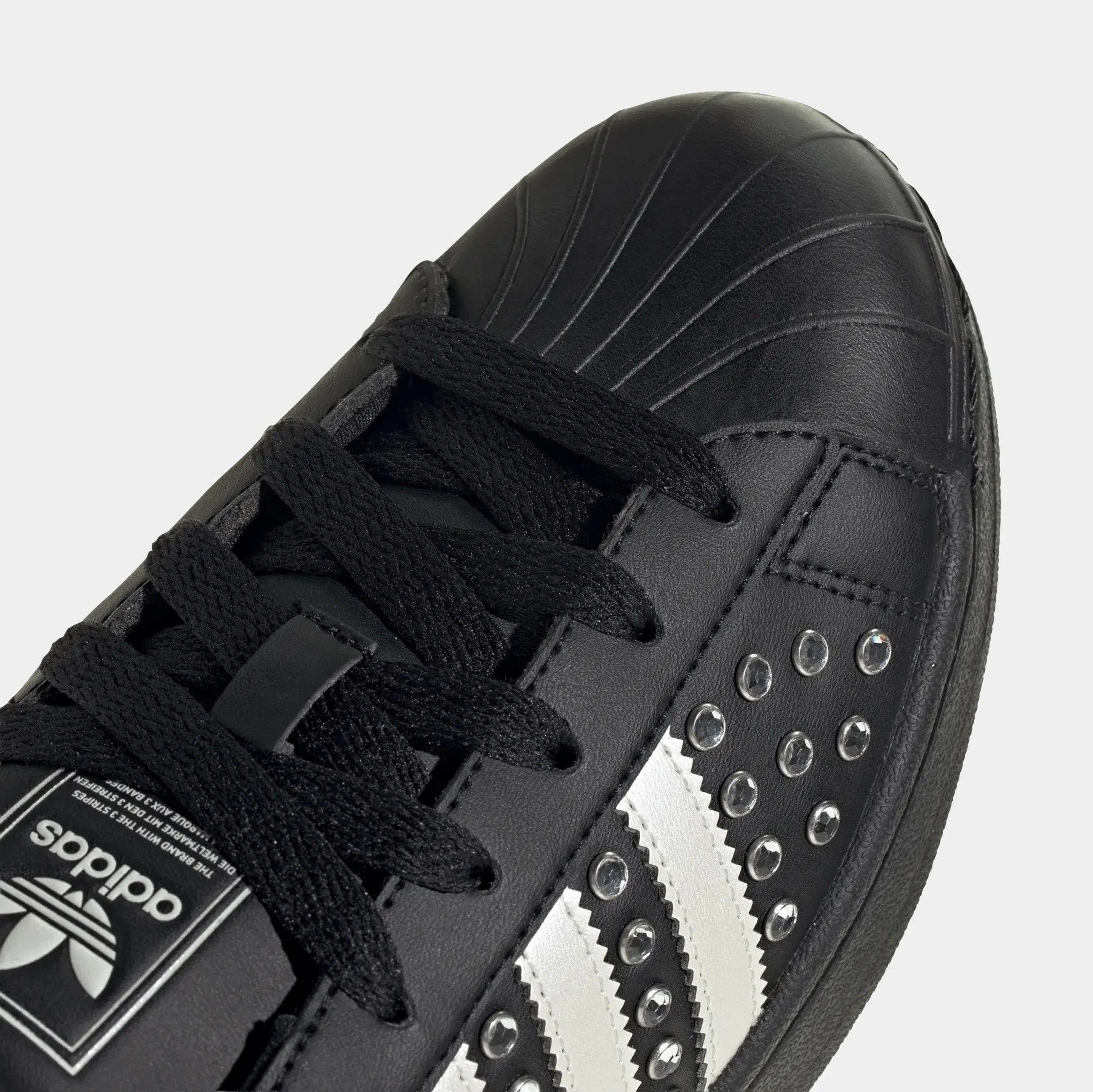 adidas Superstar II Studded Womens Lifestyle Shoes (Core Black/Zero Metalic/Core Black)