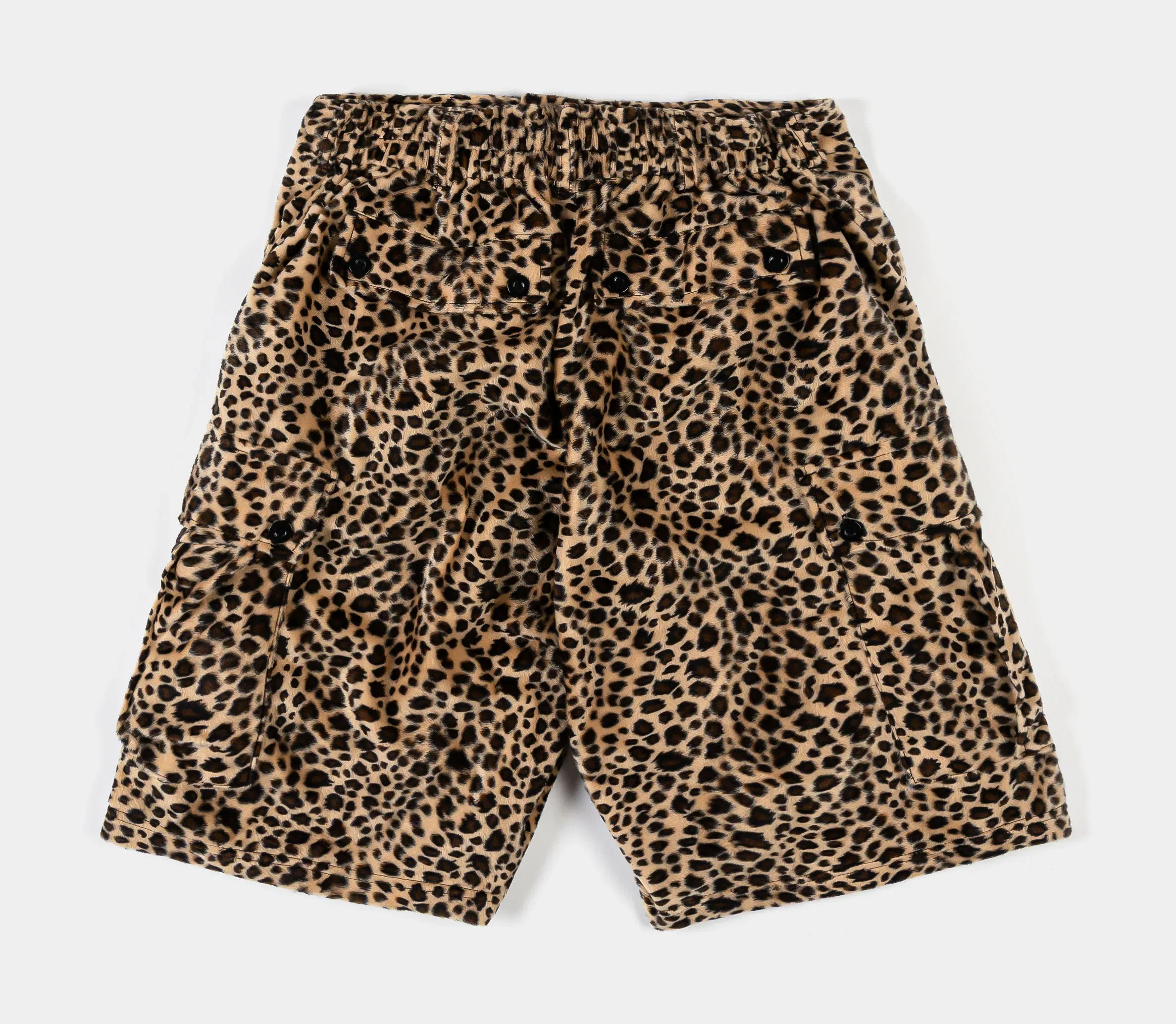 MAISON ARTICLE Leopard Sherpa Jorts Mens Shorts (Brown/Beige)
