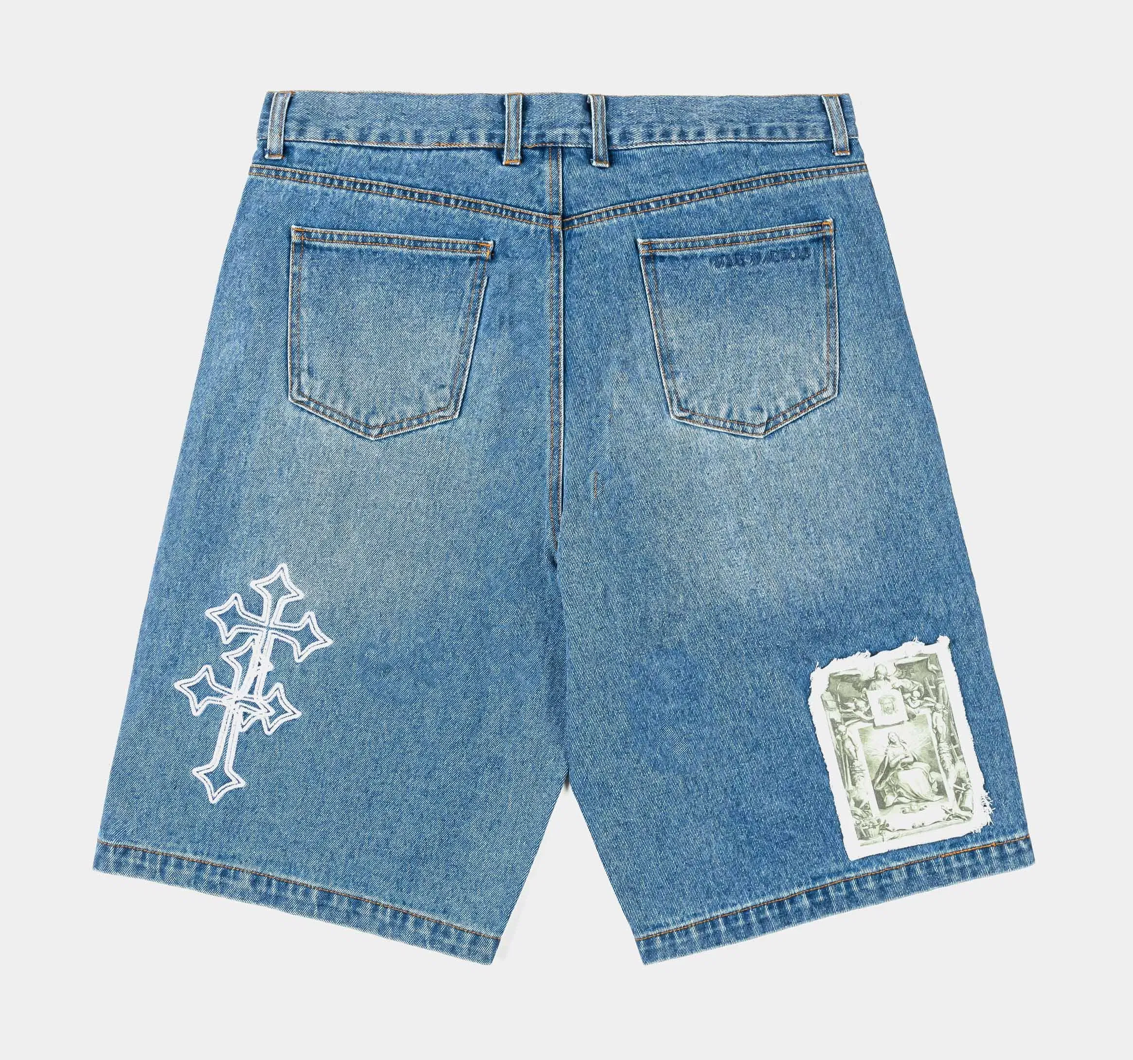 MAISON ARTICLE Lady Guadalupe Washed Mens Shorts (Blue/White)