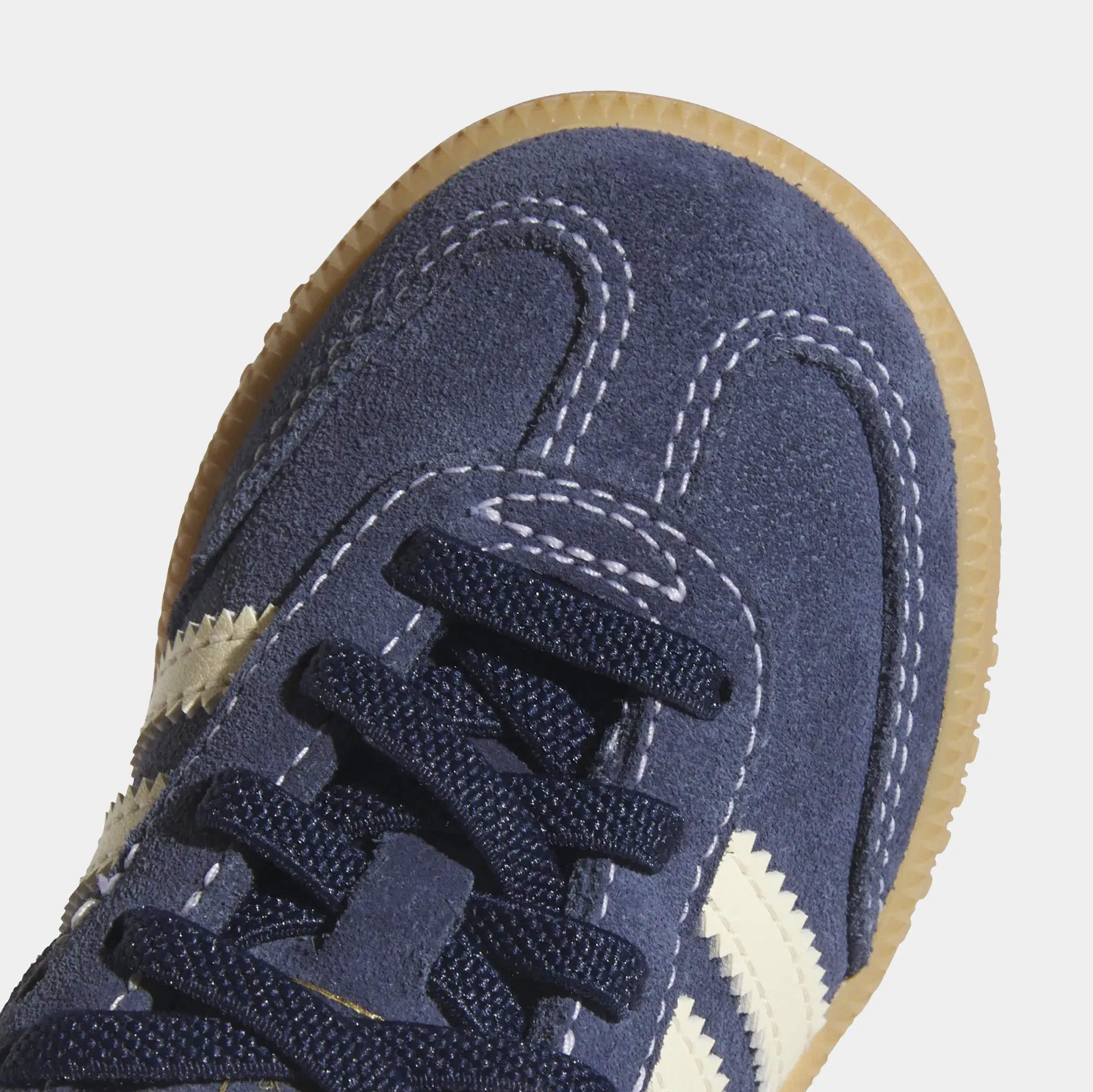 adidas Samba OG Elastic Lace Preschool Lifestyle Shoes (Night Indigo/Warm Vanilla/Gum)