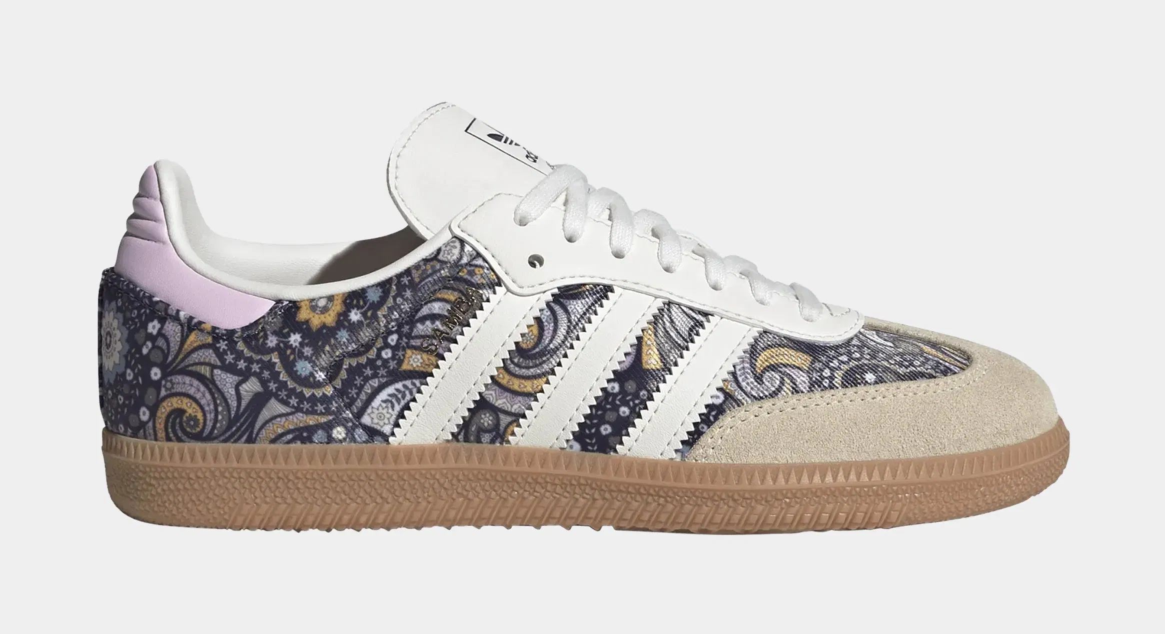adidas Liberty Samba OG Grade School Lifestyle Shoes (Core White/Orchid Fusion/Gum)