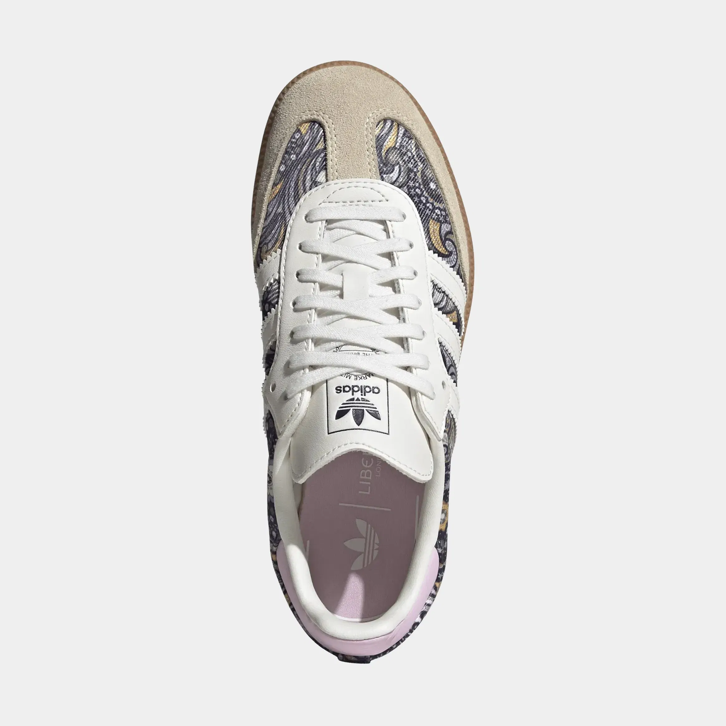 adidas Liberty Samba OG Grade School Lifestyle Shoes (Core White/Orchid Fusion/Gum)