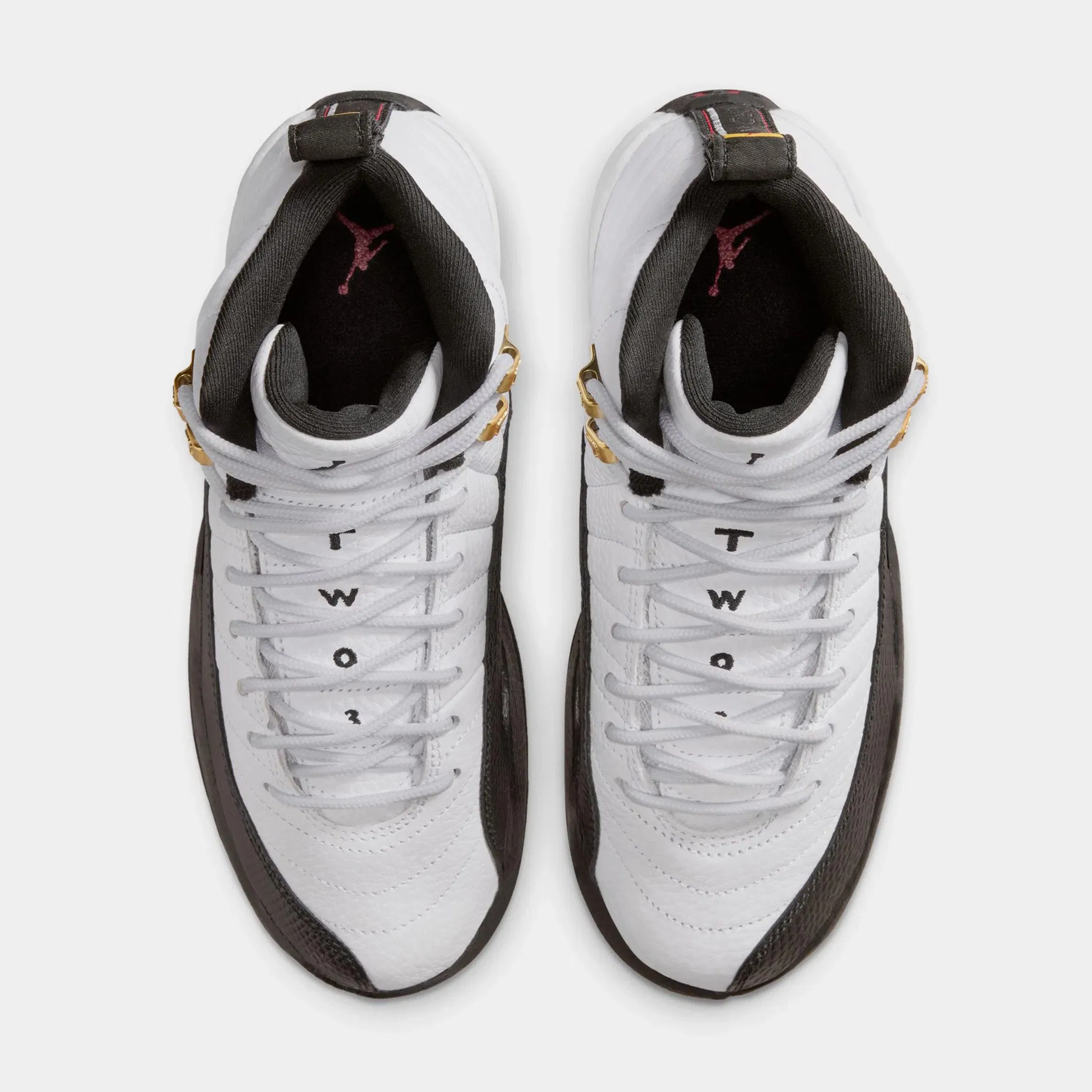 Air Jordan 12 Retro Taxi Grade School Lifestyle Shoes (White/Black Taxi)