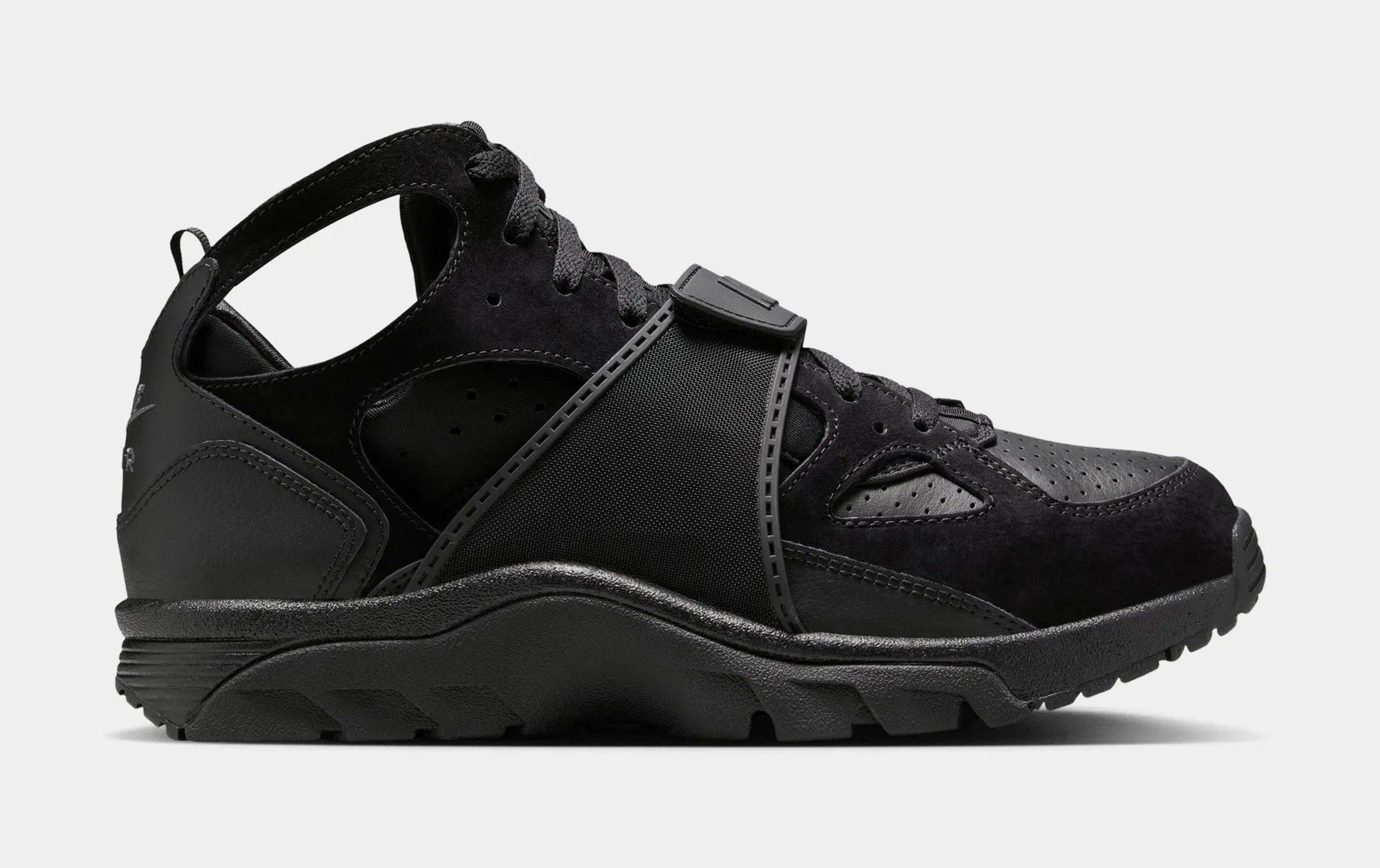 Nike Air Trainer Huarache Mens Basketball Shoes (Black/Black)