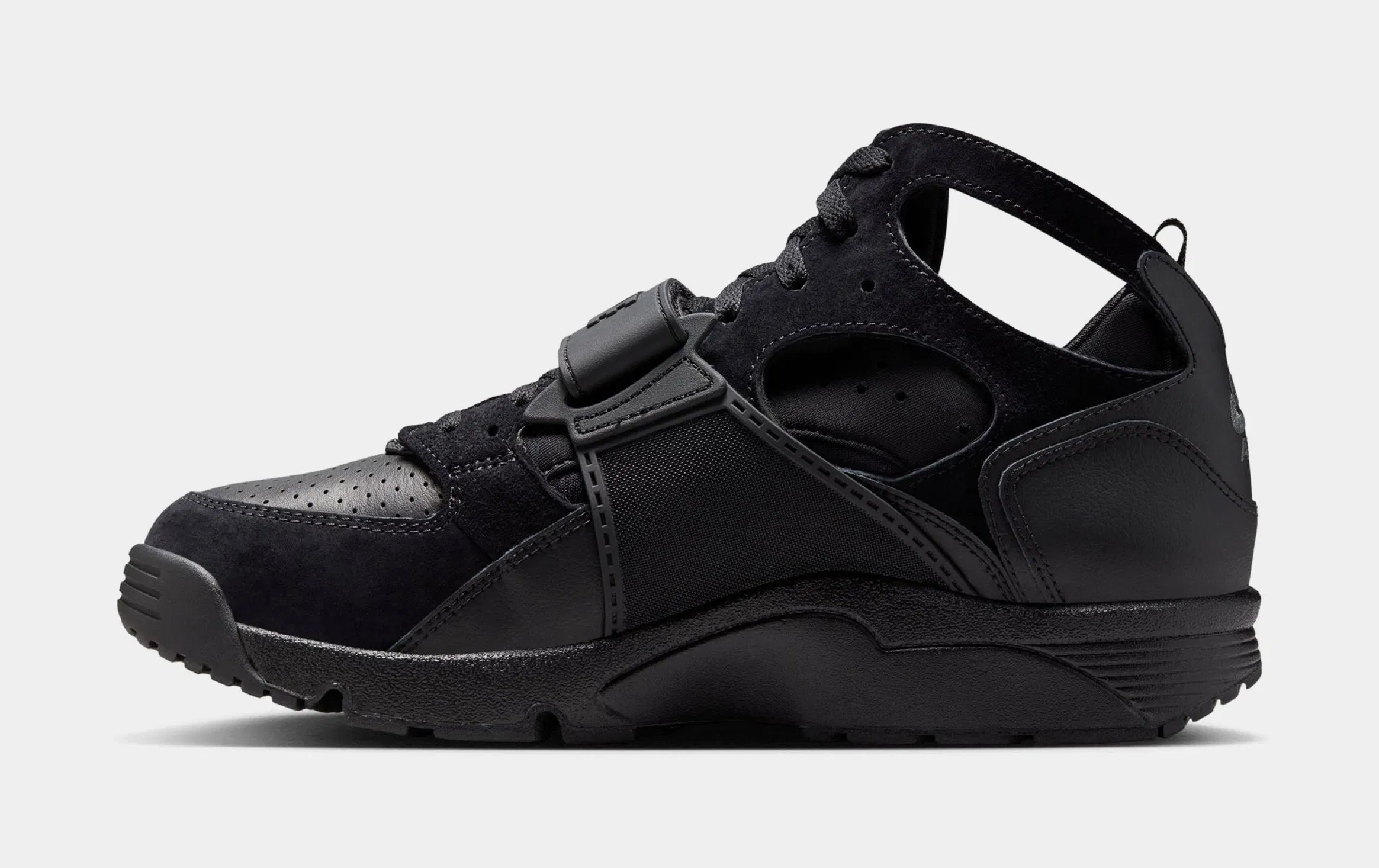 Nike Air Trainer Huarache Mens Basketball Shoes (Black/Black)