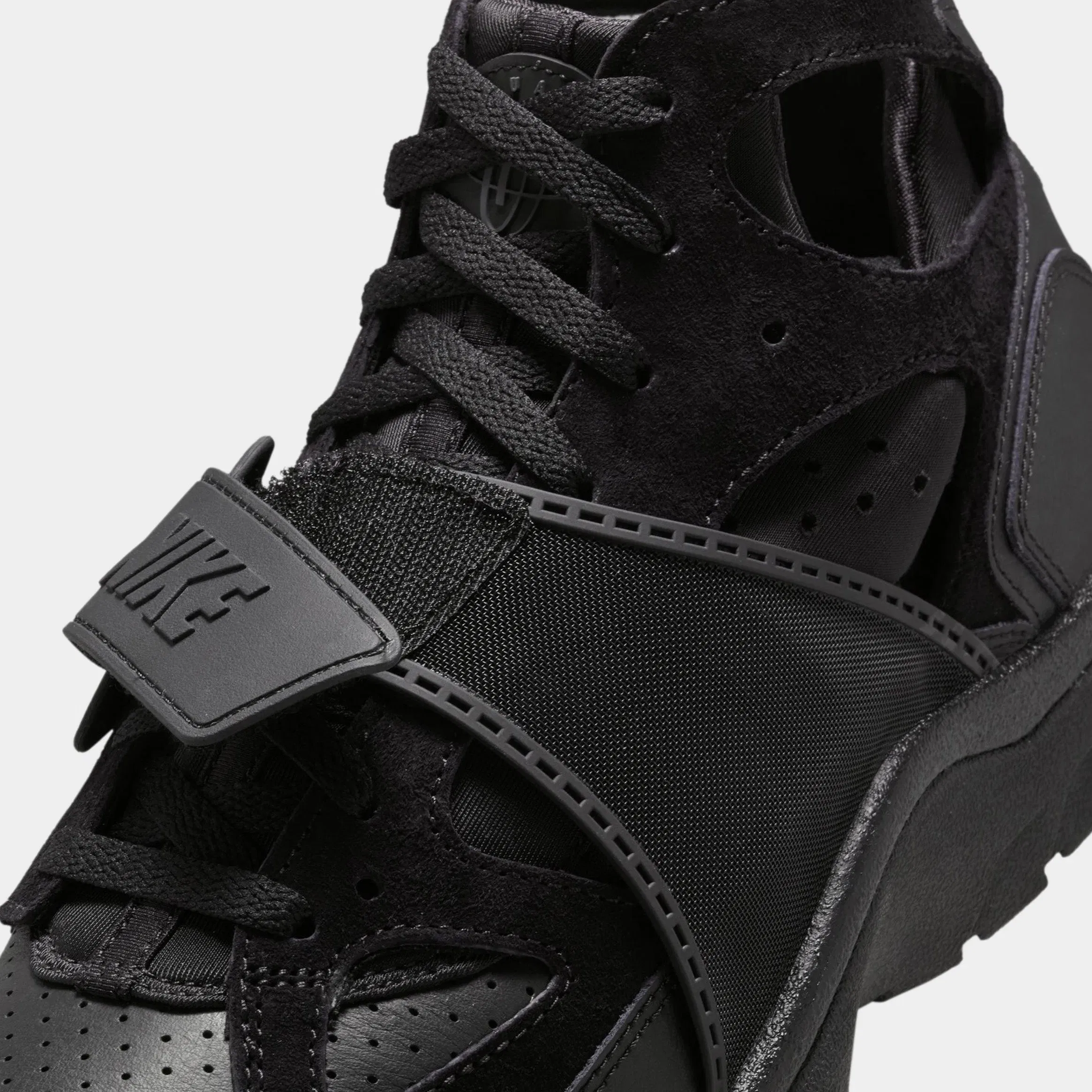 Nike Air Trainer Huarache Mens Basketball Shoes (Black/Black)