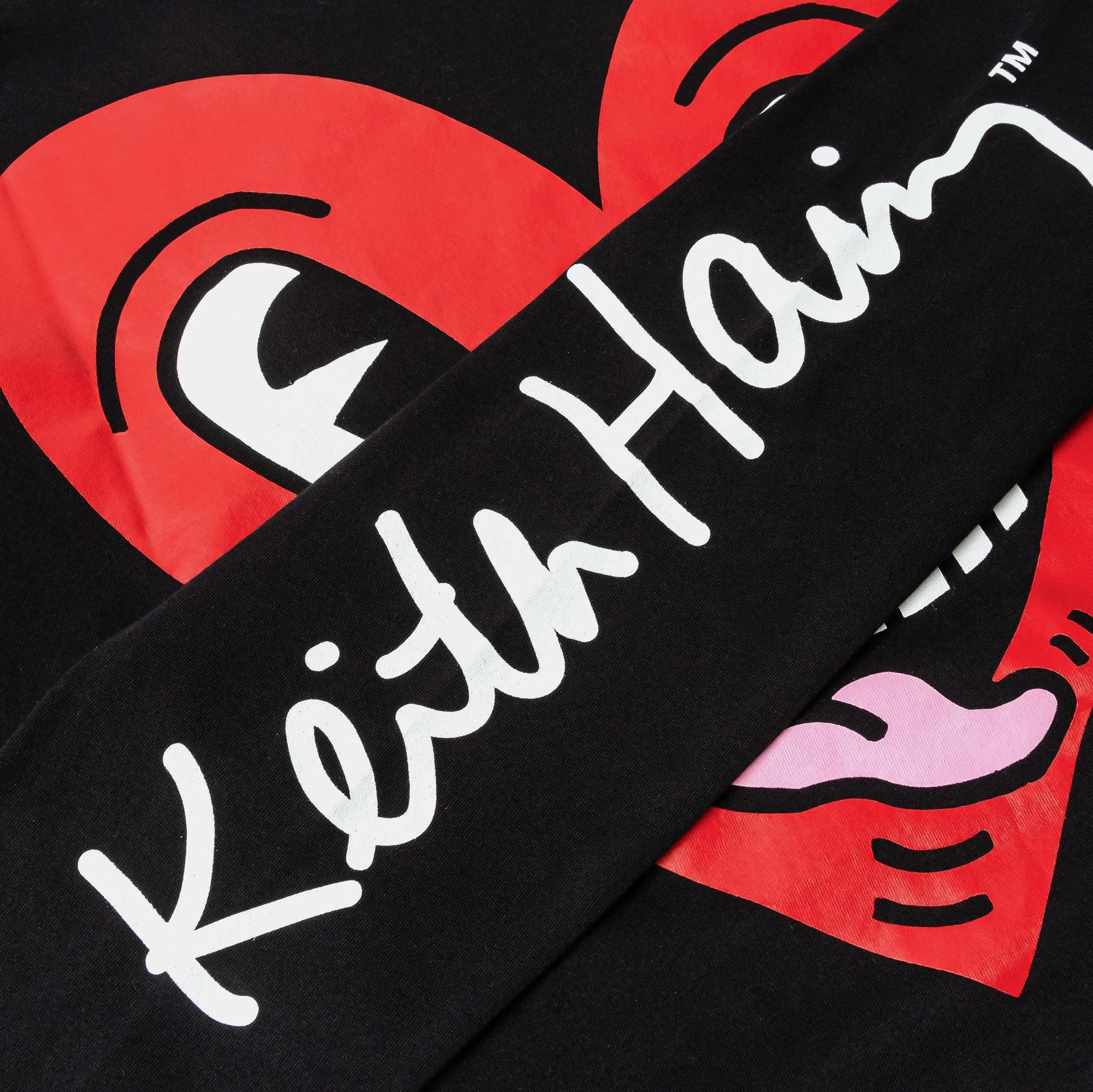 KEITH HARING X SP SP x Keith Haring Signature Mens Long Sleeve Shirt (Black/Red)