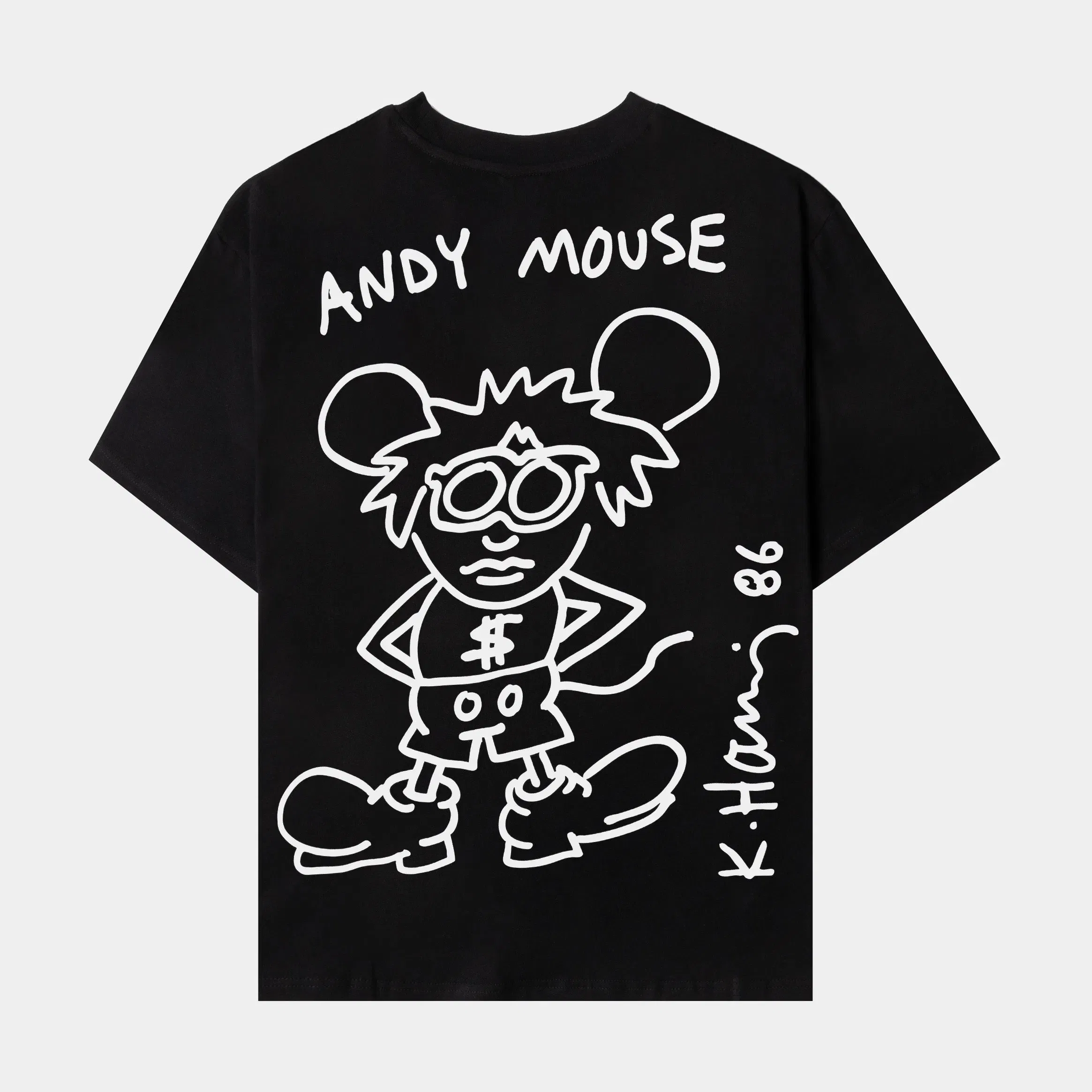 KEITH HARING X SP SP x Keith Haring Andy Cash Mens Short Sleeve Shirt (Black/White)