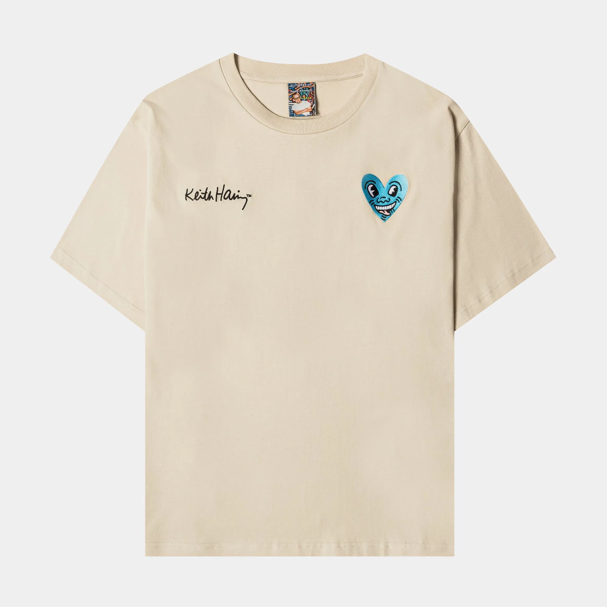 KEITH HARING X SP SP x Keith Haring Characters Mens Short Sleeve Shirt (Beige/Blue)
