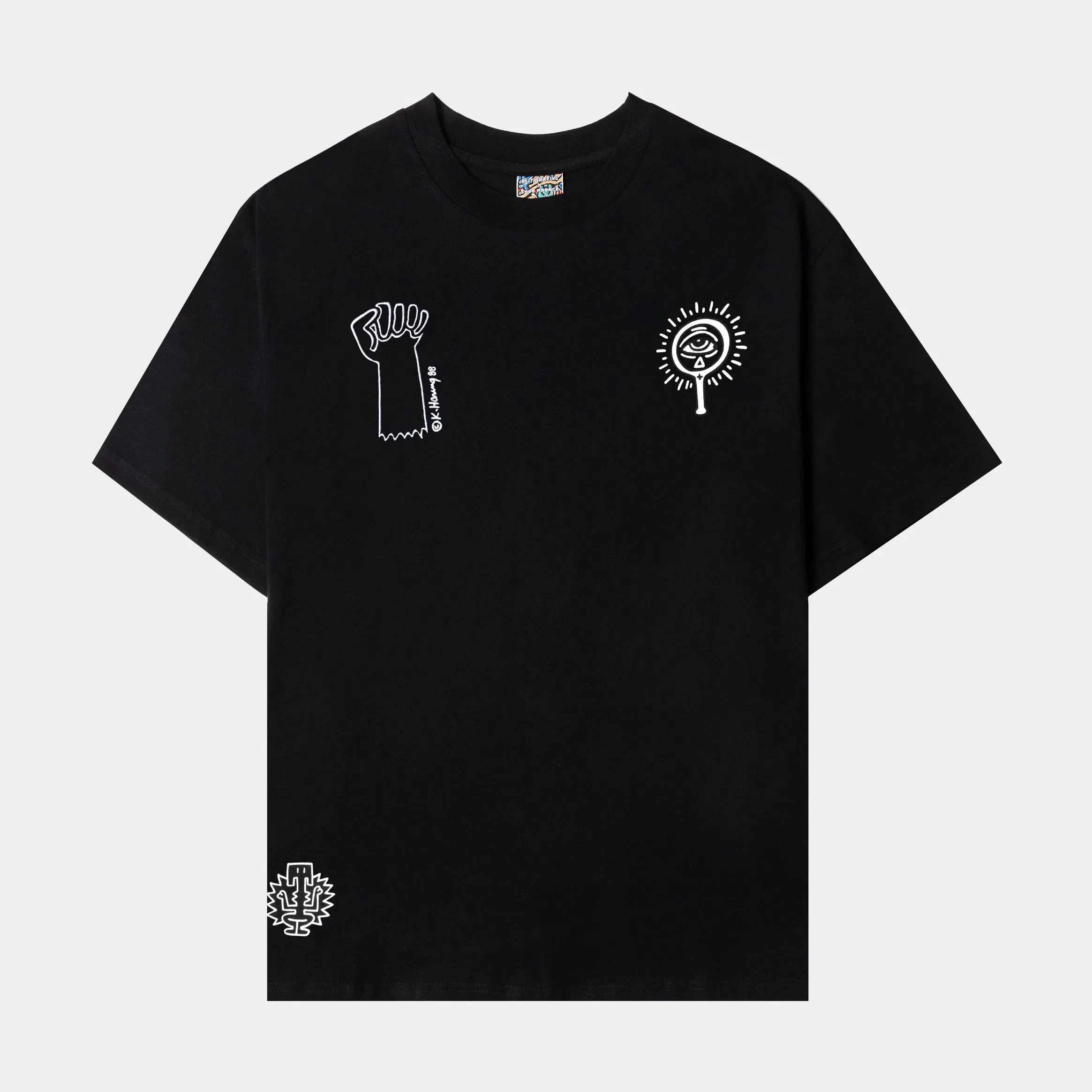 KEITH HARING X SP SP x Keith Haring Snake Pyramid Mens Short Sleeve Shirt (Black/White)