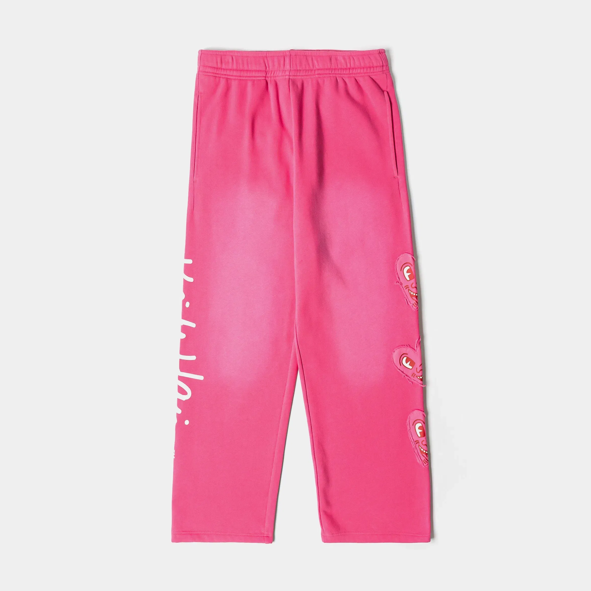 KEITH HARING X SP SP x Keith Haring Hearts Fleece Womens Sweatpants (Pink/White)