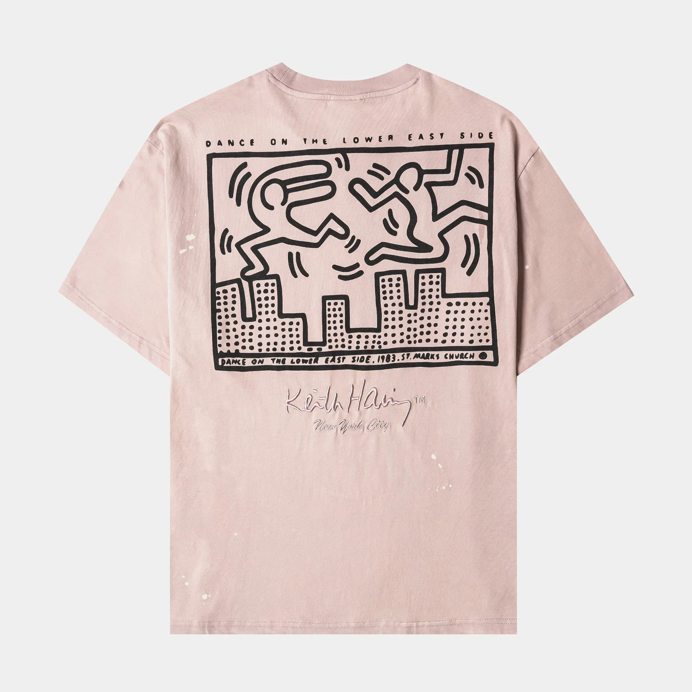 KEITH HARING X SP SP x Keith Haring Skyline Mens Short Sleeve Shirt (Pink/Black)
