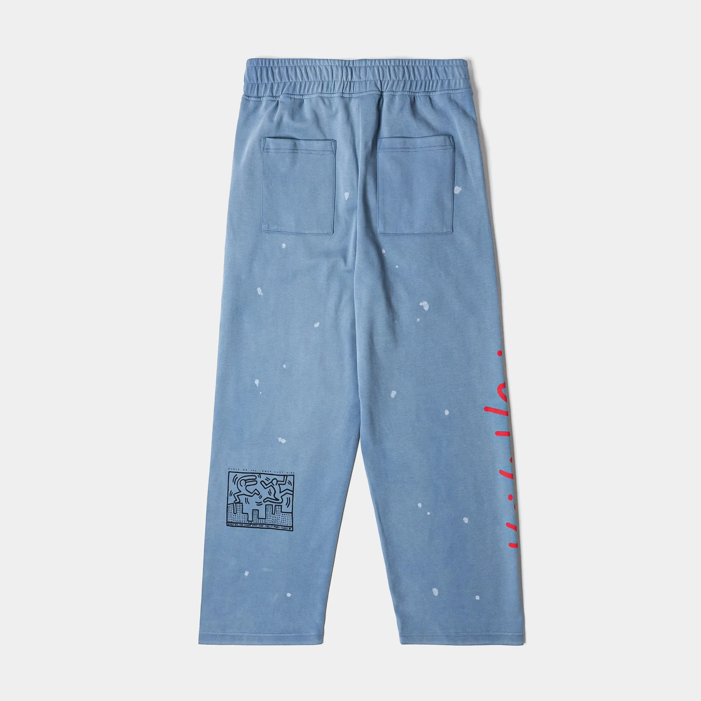 KEITH HARING X SP SP x Keith Haring Paint Splatter Straight Mens Pants (Blue/Red)