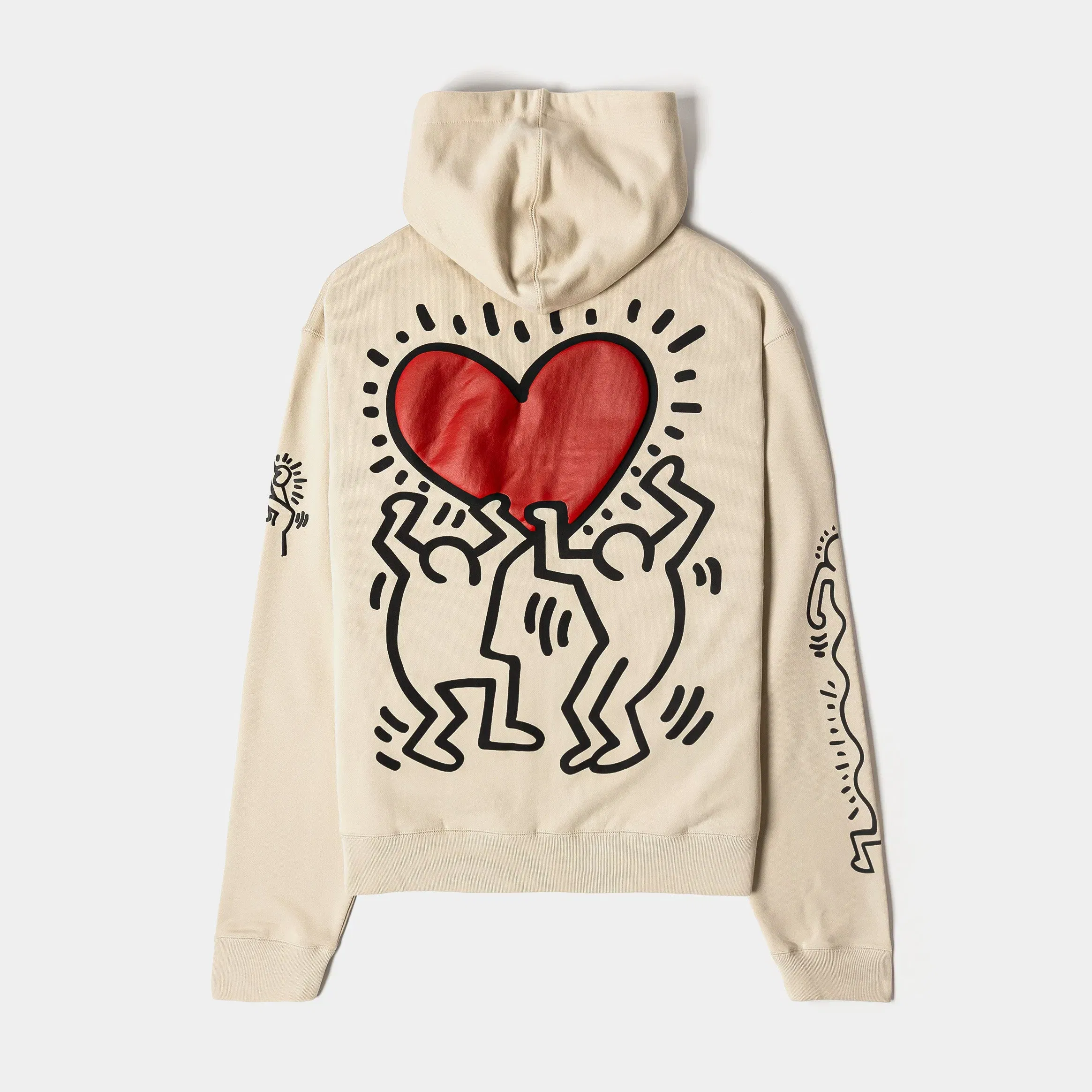 KEITH HARING X SP SP x Keith Haring Respect Full Zip Mens Hoodie (Cream/Black)