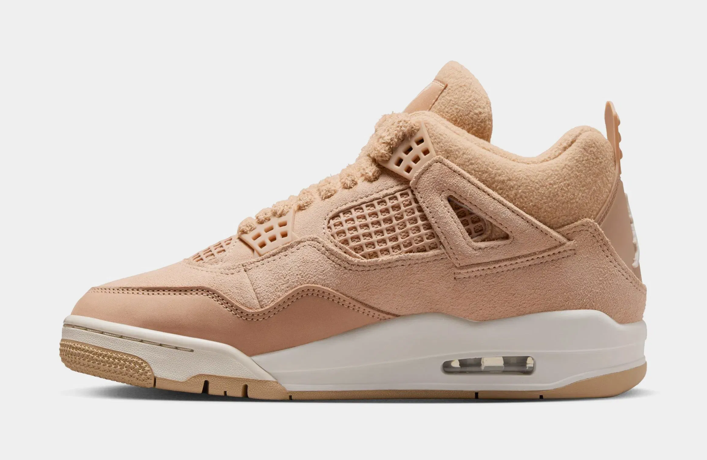 Air Jordan 4 Retro Cozy Girl Womens Lifestyle Shoes (Hemp/Light Orewood Brown)