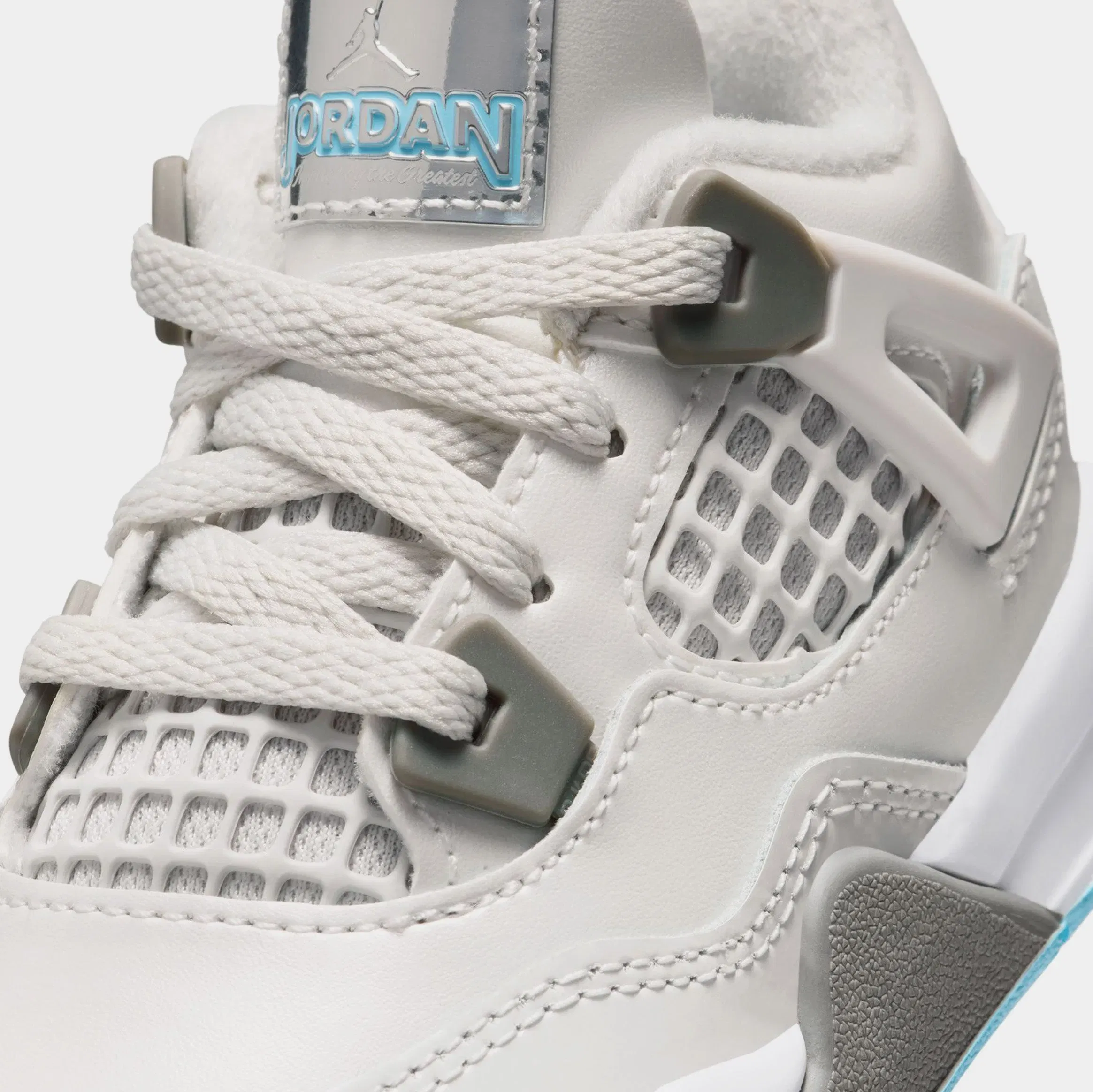 Air Jordan 4 Retro Blue Chill Infant Toddler Lifestyle Shoes (Photon Dust/Blue Chill/Flat Pewter/White)