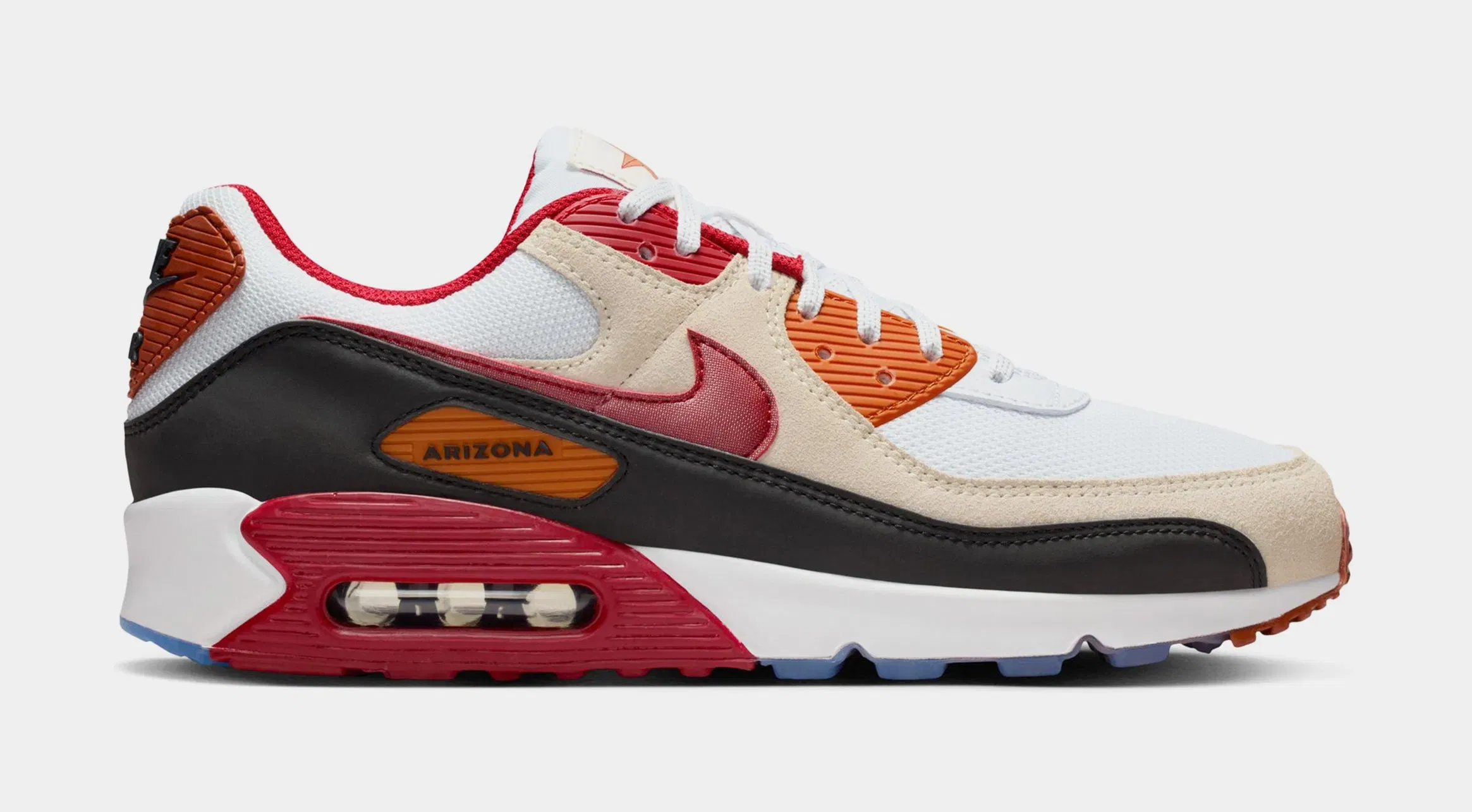 Nike Air Max 90 Arizona Cardinals Mens Running Shoes (White/Tough Red/Black)