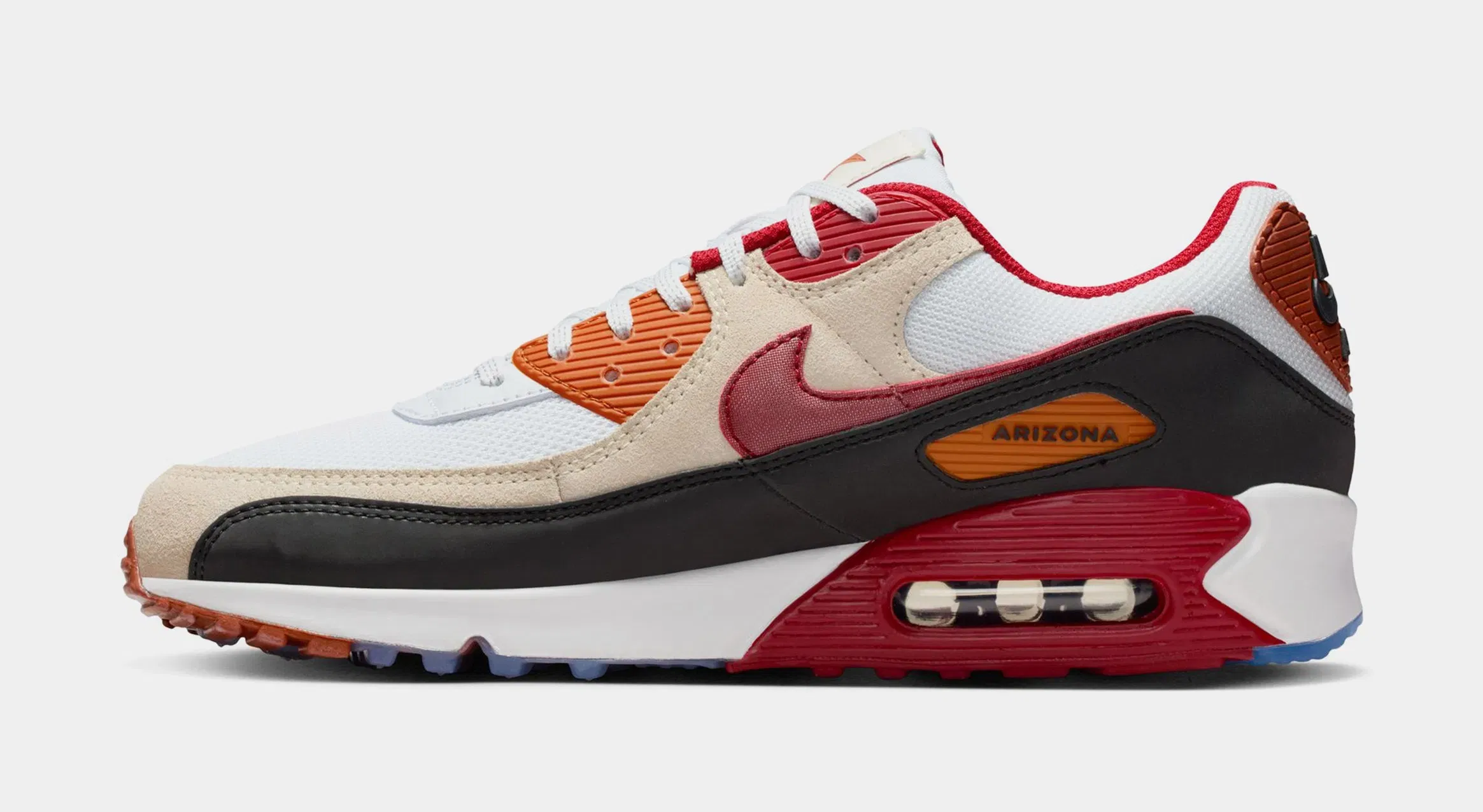 Nike Air Max 90 Arizona Cardinals Mens Running Shoes (White/Tough Red/Black)