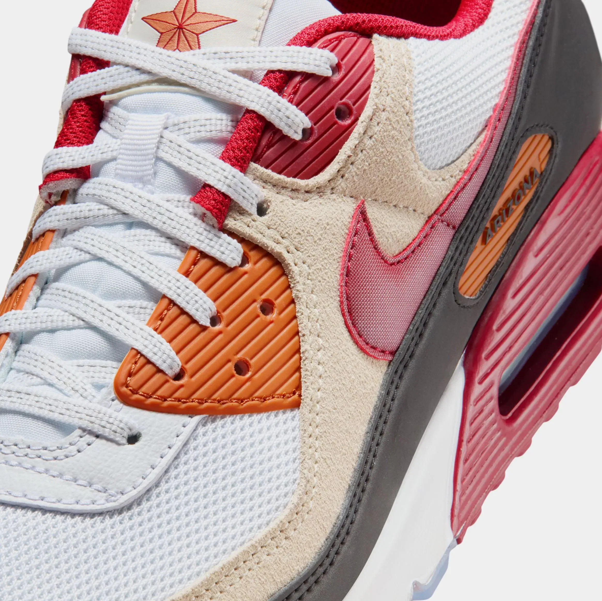 Nike Air Max 90 Arizona Cardinals Mens Running Shoes (White/Tough Red/Black)