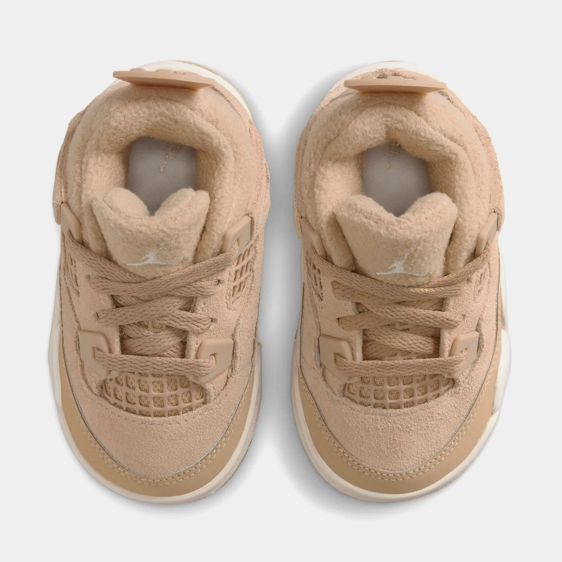 Air Jordan 4 Retro Cozy Girl Infant Toddler Lifestyle Shoes (Hemp/Light Orewood Brown)