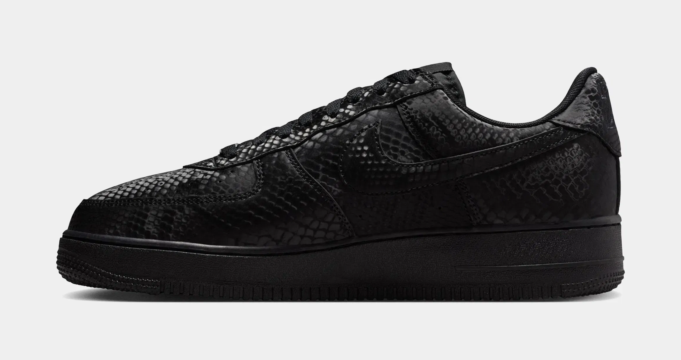 Nike Kobe Air Force 1 Low Triple Black Mens Lifestyle Shoes (Black/Black)