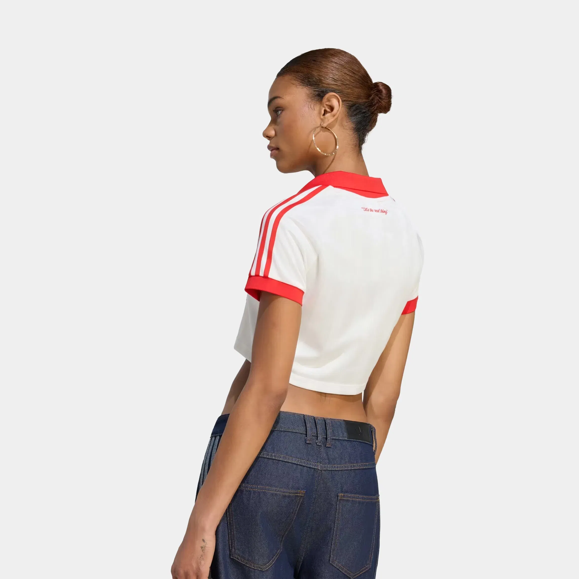 adidas Coca Cola Cropped Womens Jersey (Core White)