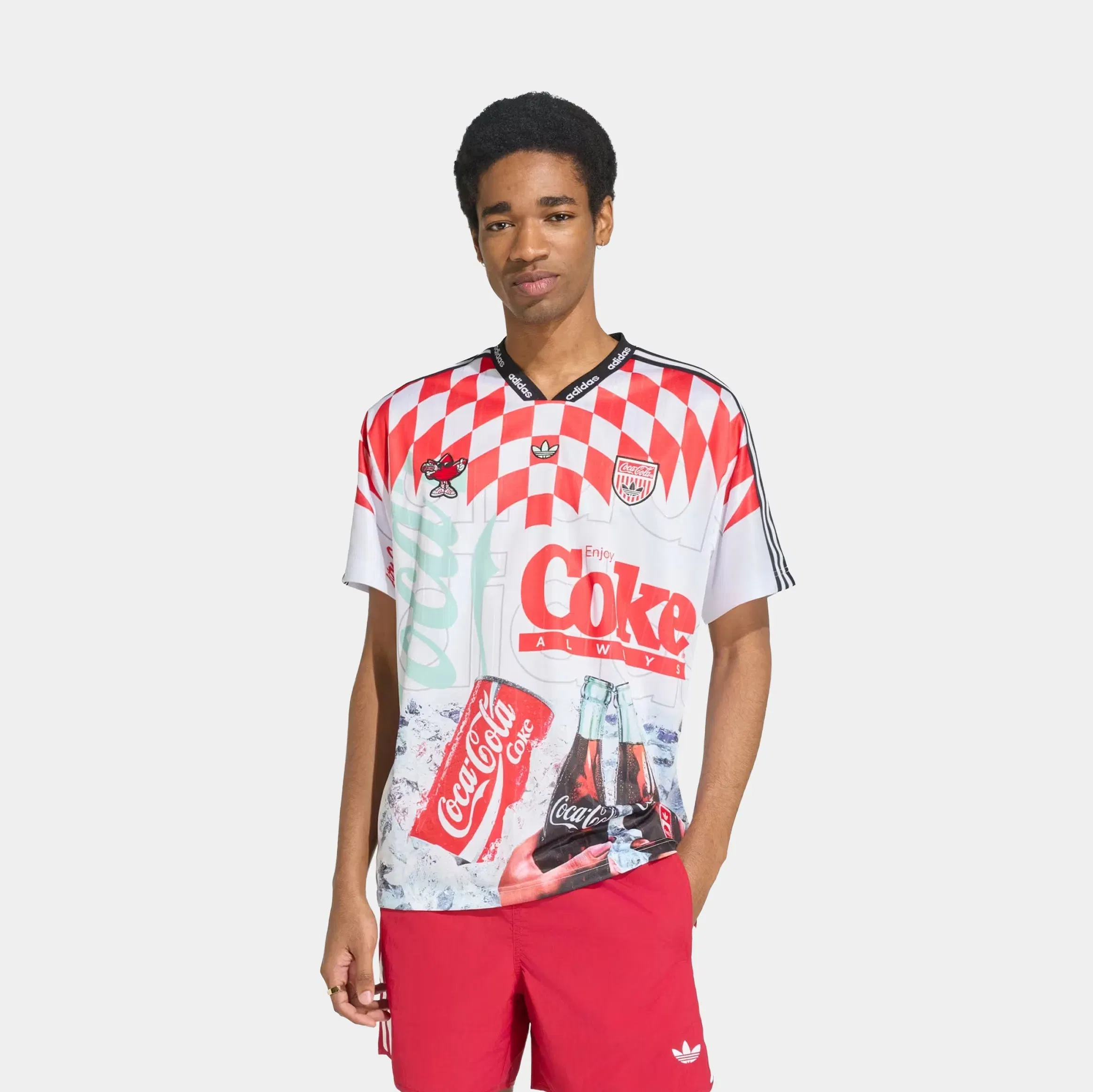 adidas Coca Cola Classic Sport Mash Up Mens Jersey (White/Multicolor)