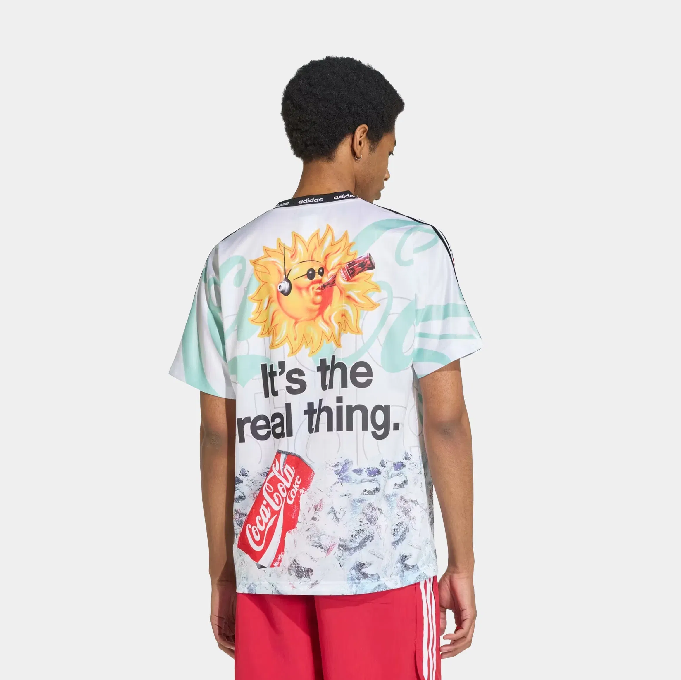 adidas Coca Cola Classic Sport Mash Up Mens Jersey (White/Multicolor)