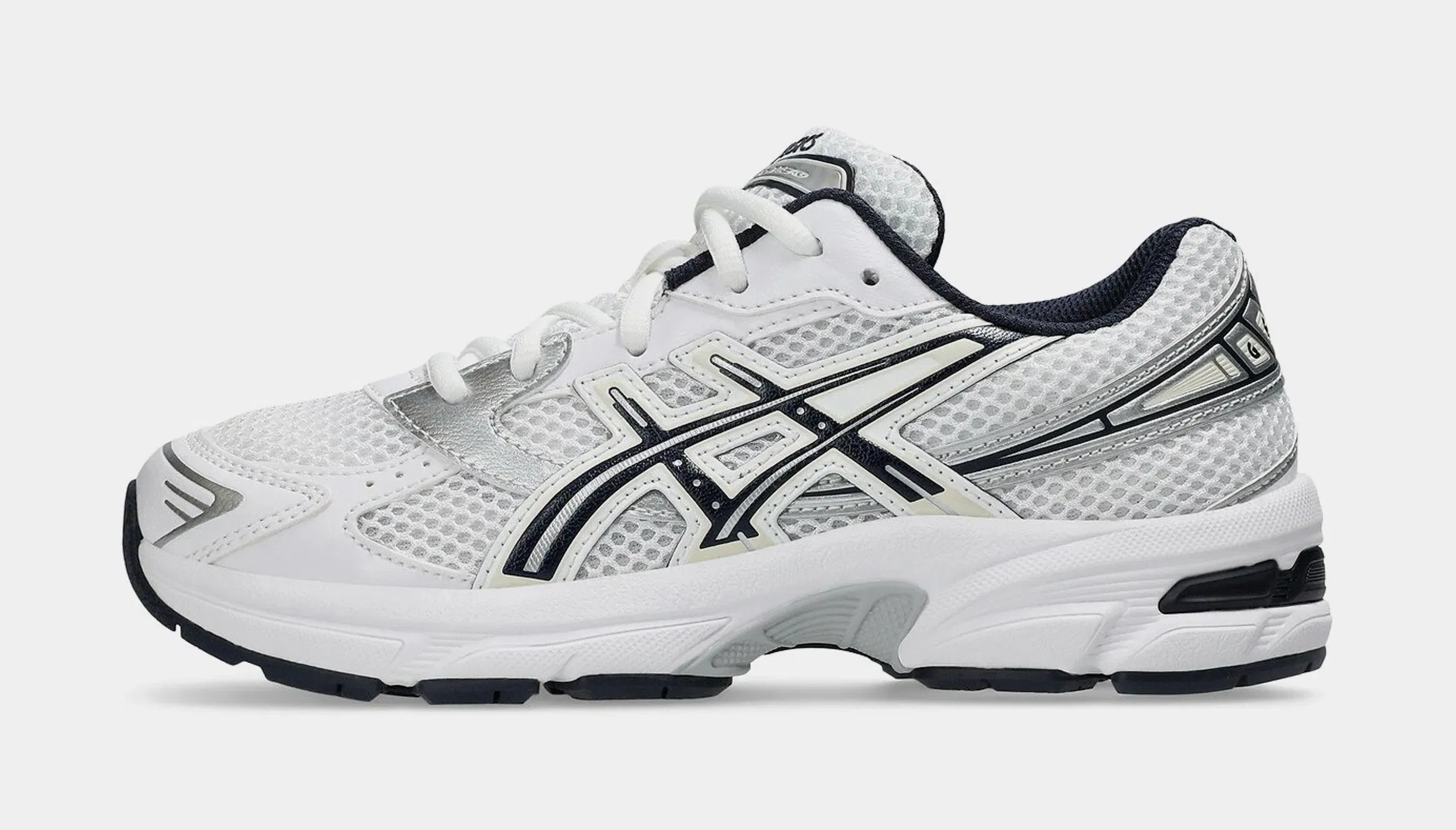 ASICS Gel 1130 Preschool Running Shoes (White/Navy)