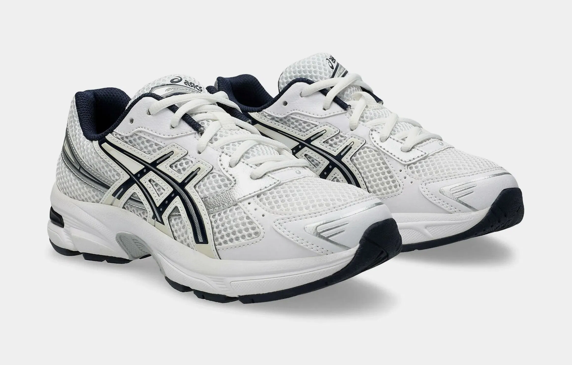 ASICS Gel 1130 Preschool Running Shoes (White/Navy)