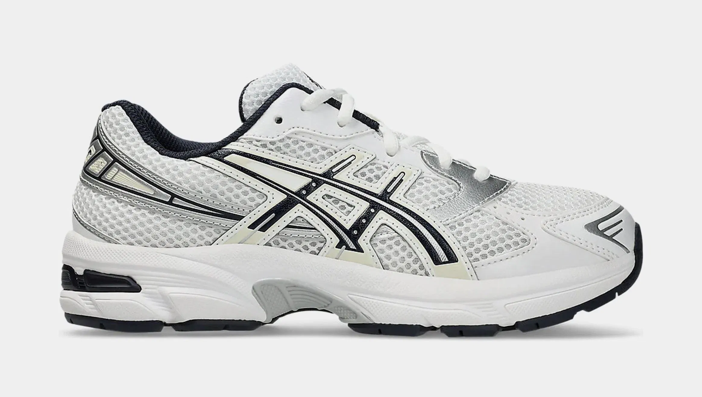 ASICS Gel 1130 Grade School Running Shoes (White/Midnight)