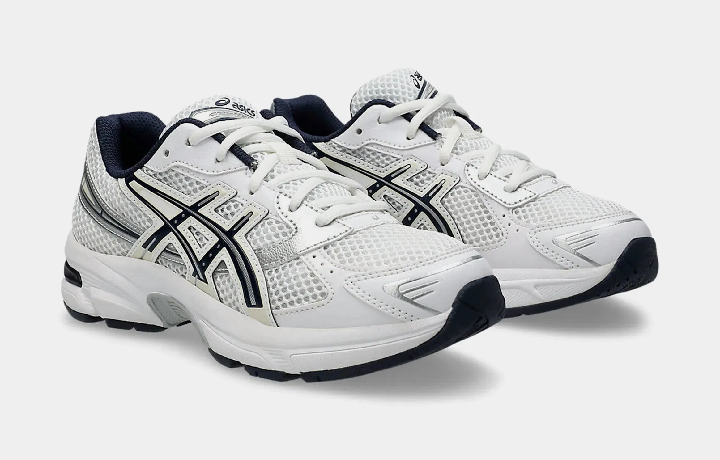 ASICS Gel 1130 Grade School Running Shoes (White/Midnight)