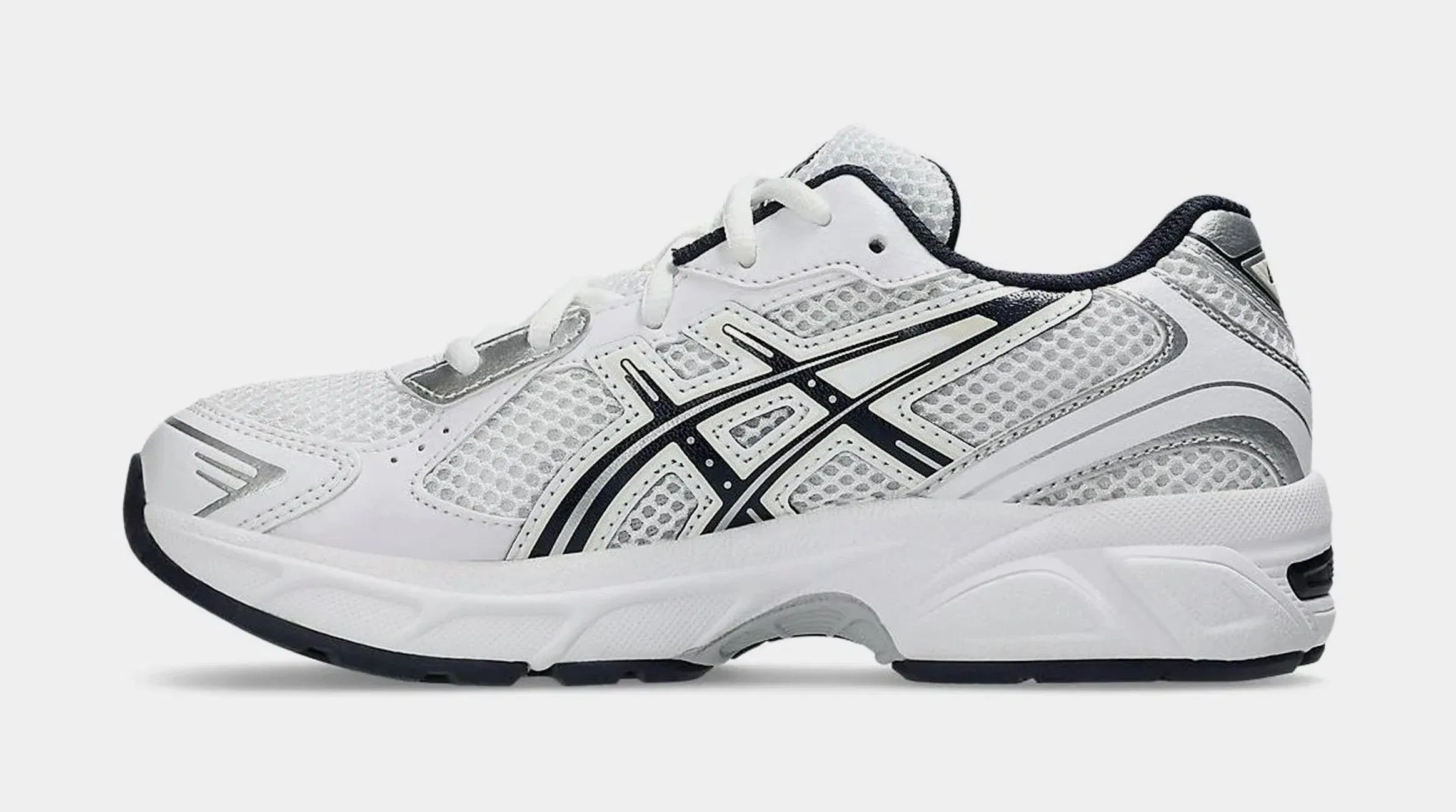 ASICS Gel 1130 Grade School Running Shoes (White/Midnight)