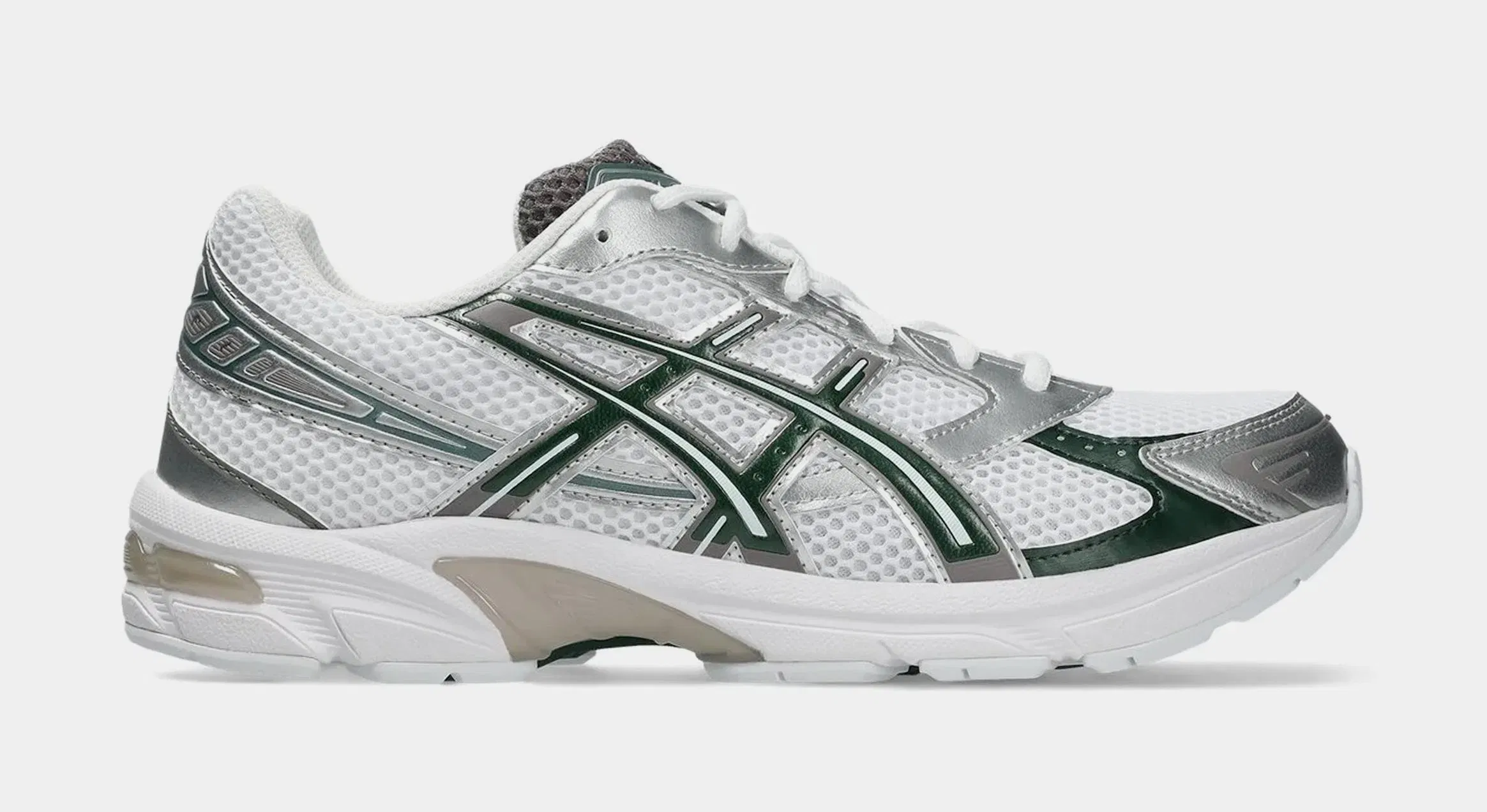 ASICS Gel 1130 Mens Running Shoes (White/Forest Night)