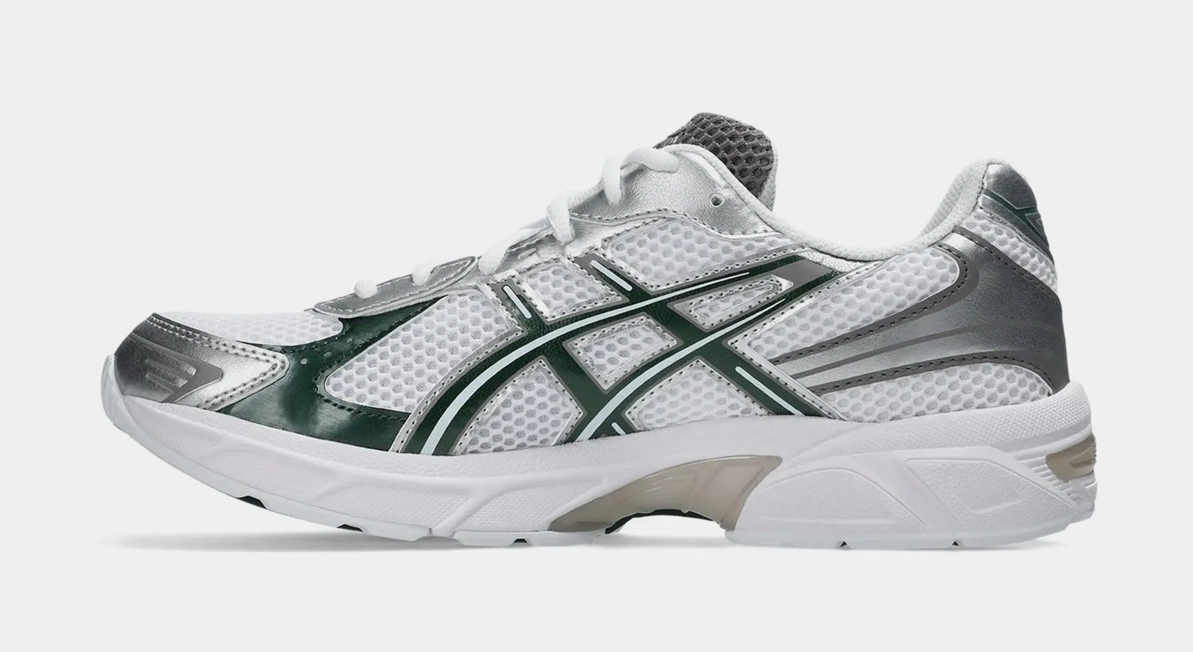 ASICS Gel 1130 Mens Running Shoes (White/Forest Night)